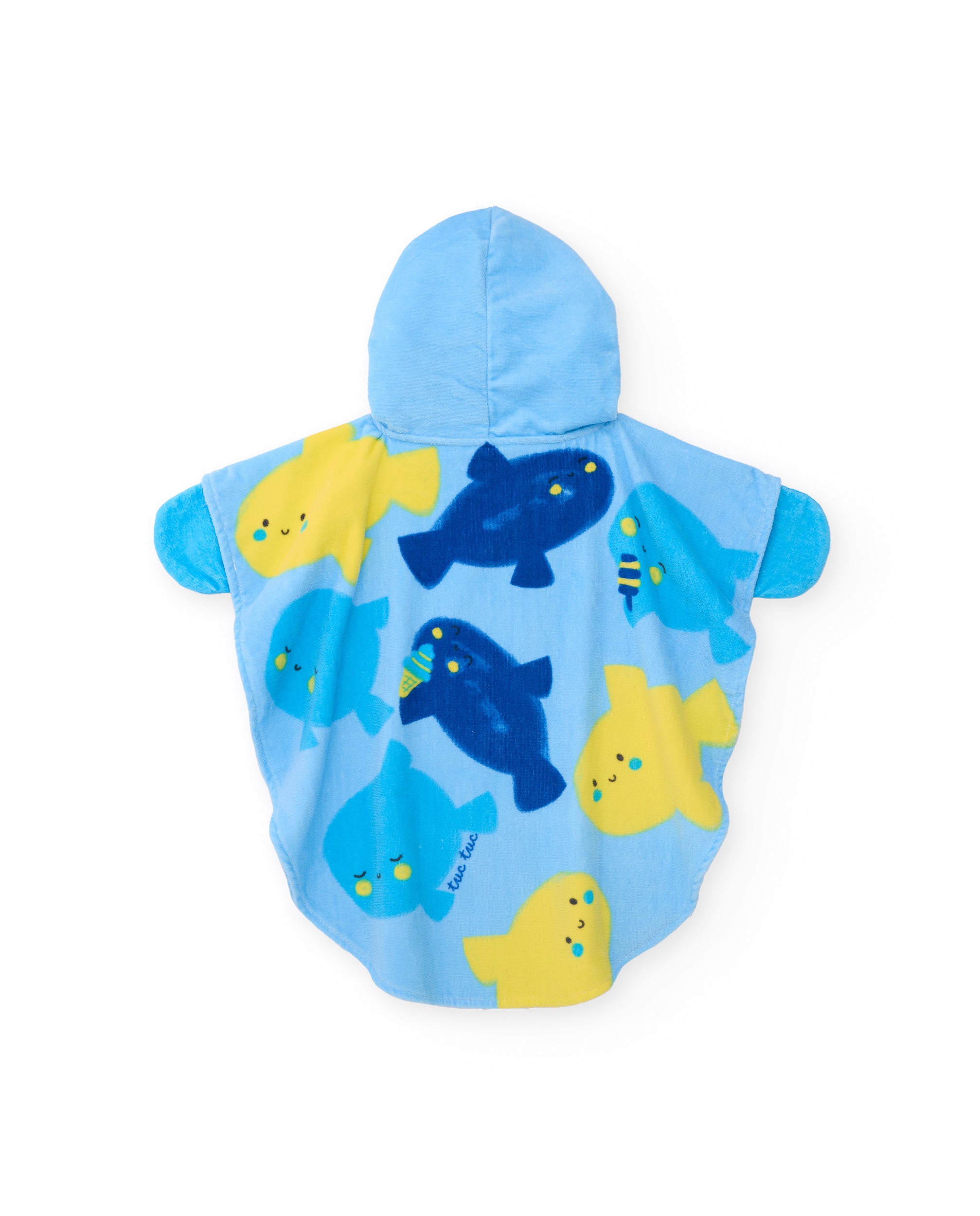 Toalla poncho de recién nacido de punto con capucha