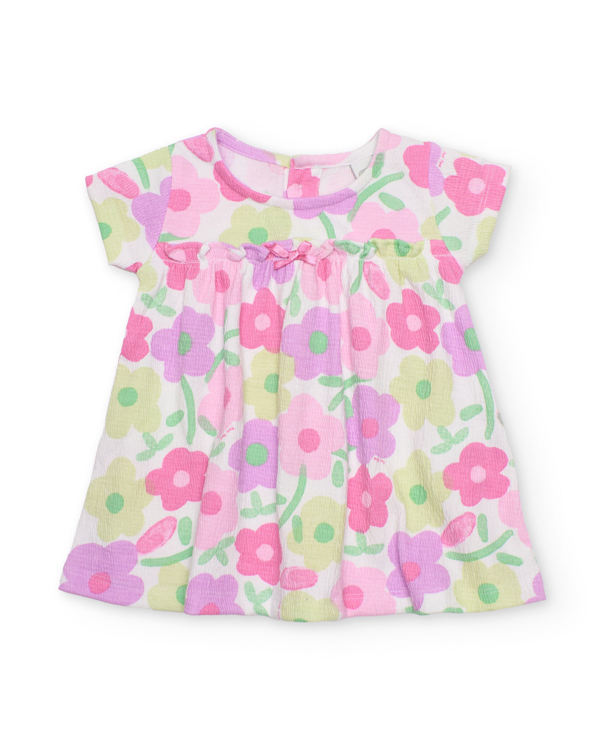 Vestido de recién nacido de punto y estampado floral