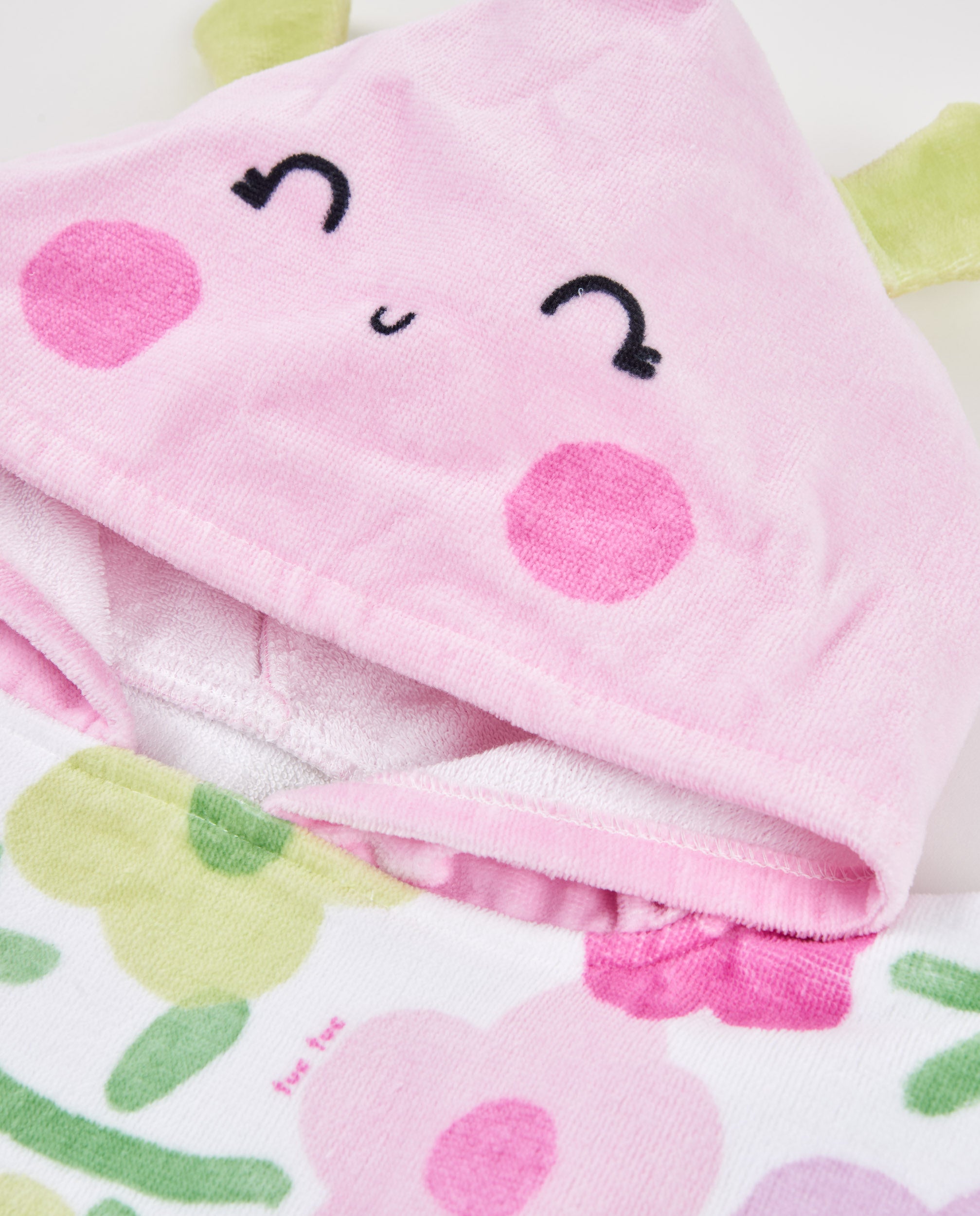 Toalla poncho de recién nacido de punto y capucha