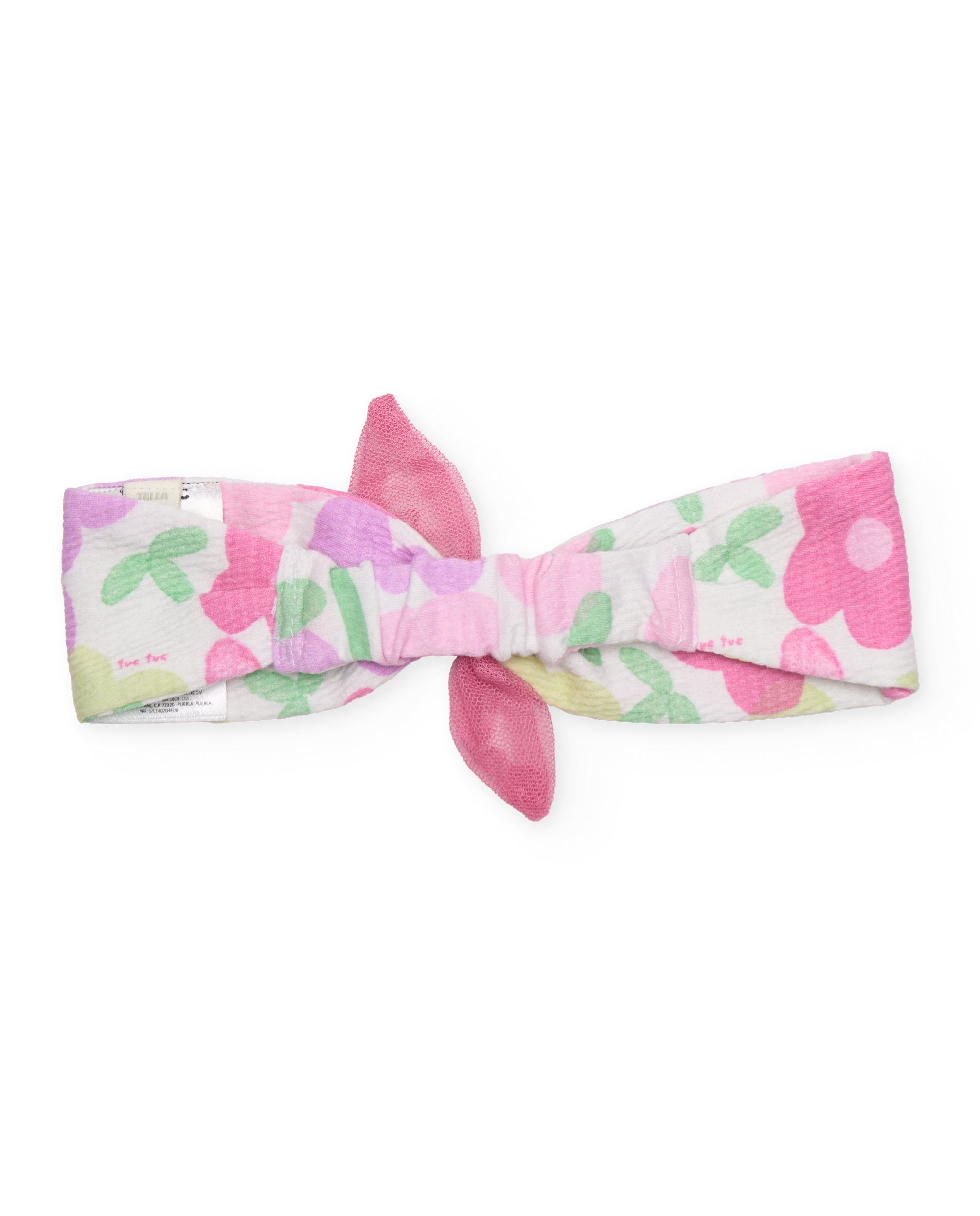 Diadema de recién nacido de punto y nudo decorativo