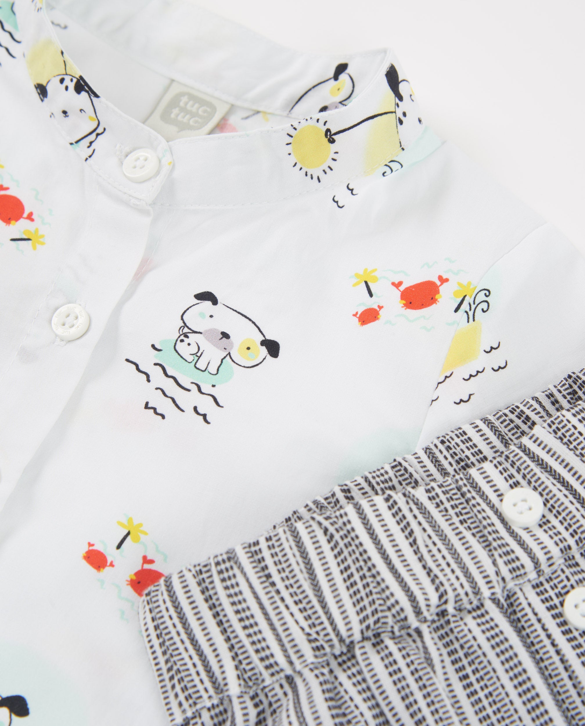 Conjunto de recién nacido de plana y estampado divertido