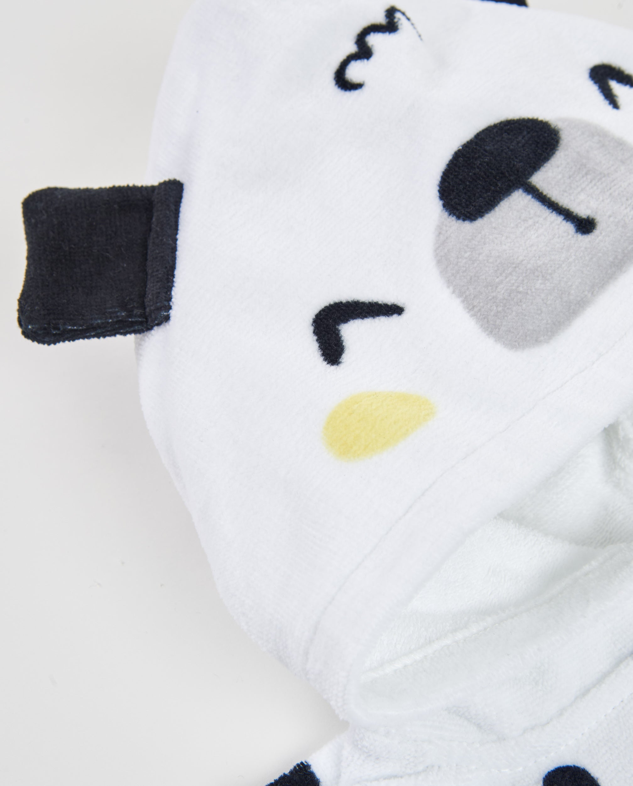 Toalla poncho de recién nacido de punto con orejitas