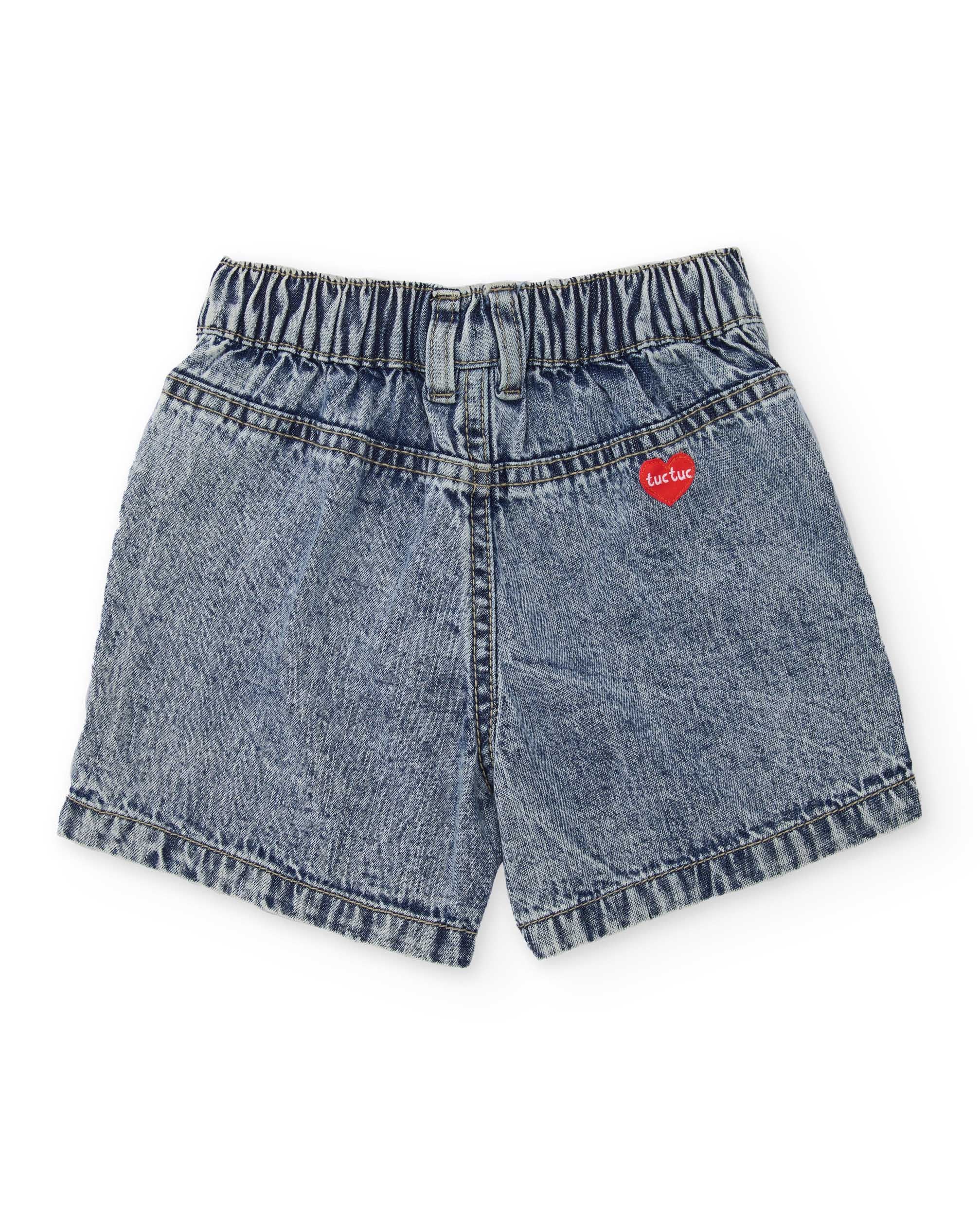 Short de niña de plana y denim