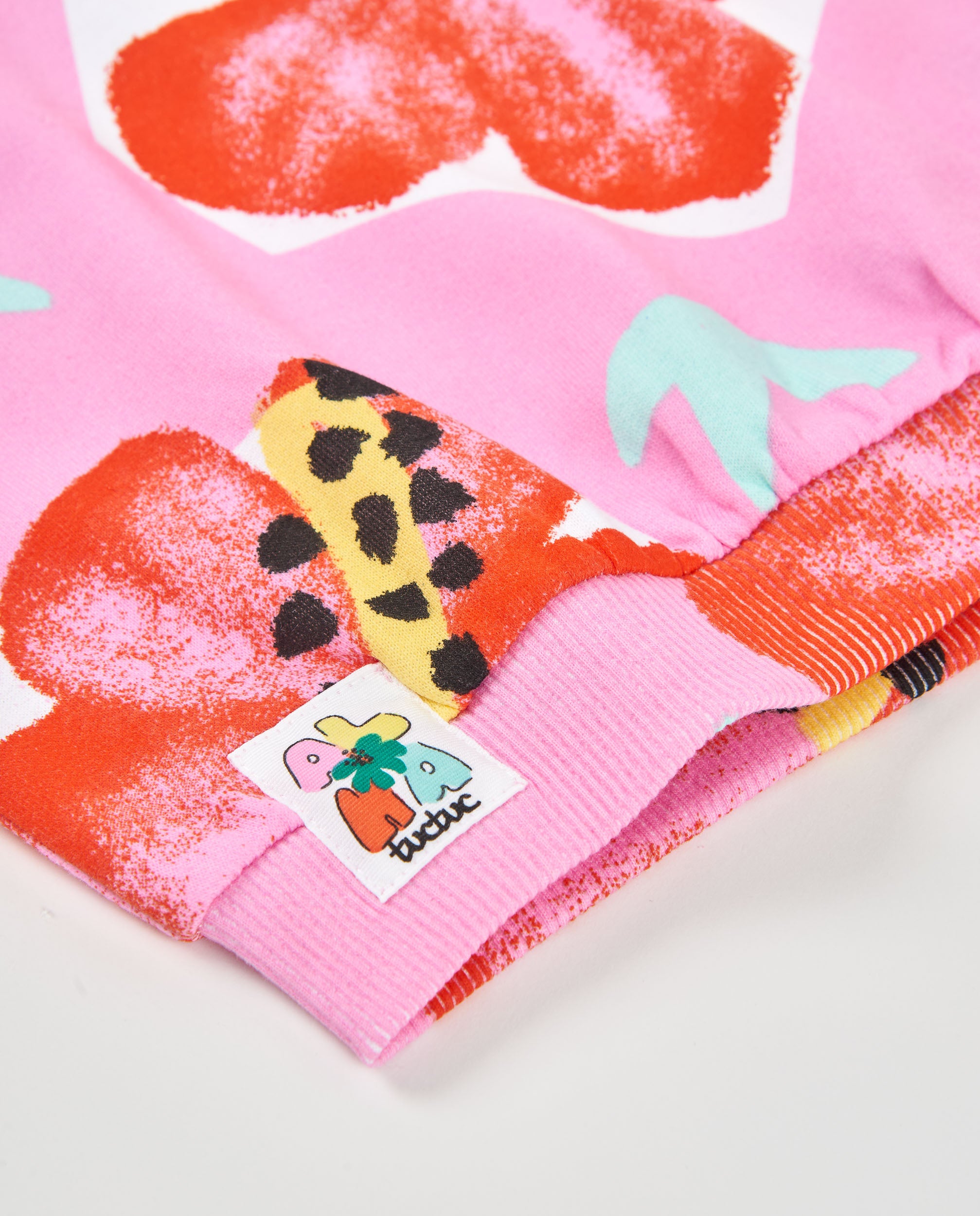 Sudadera de niña de punto y estampado floral