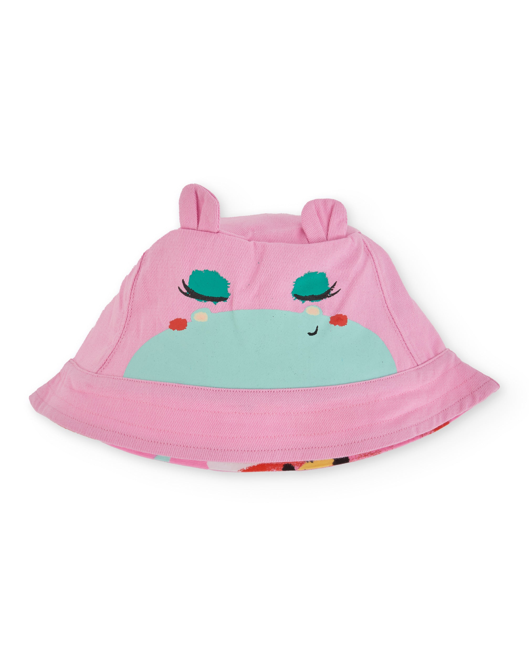 Gorro de niña de punto y diseño reversible