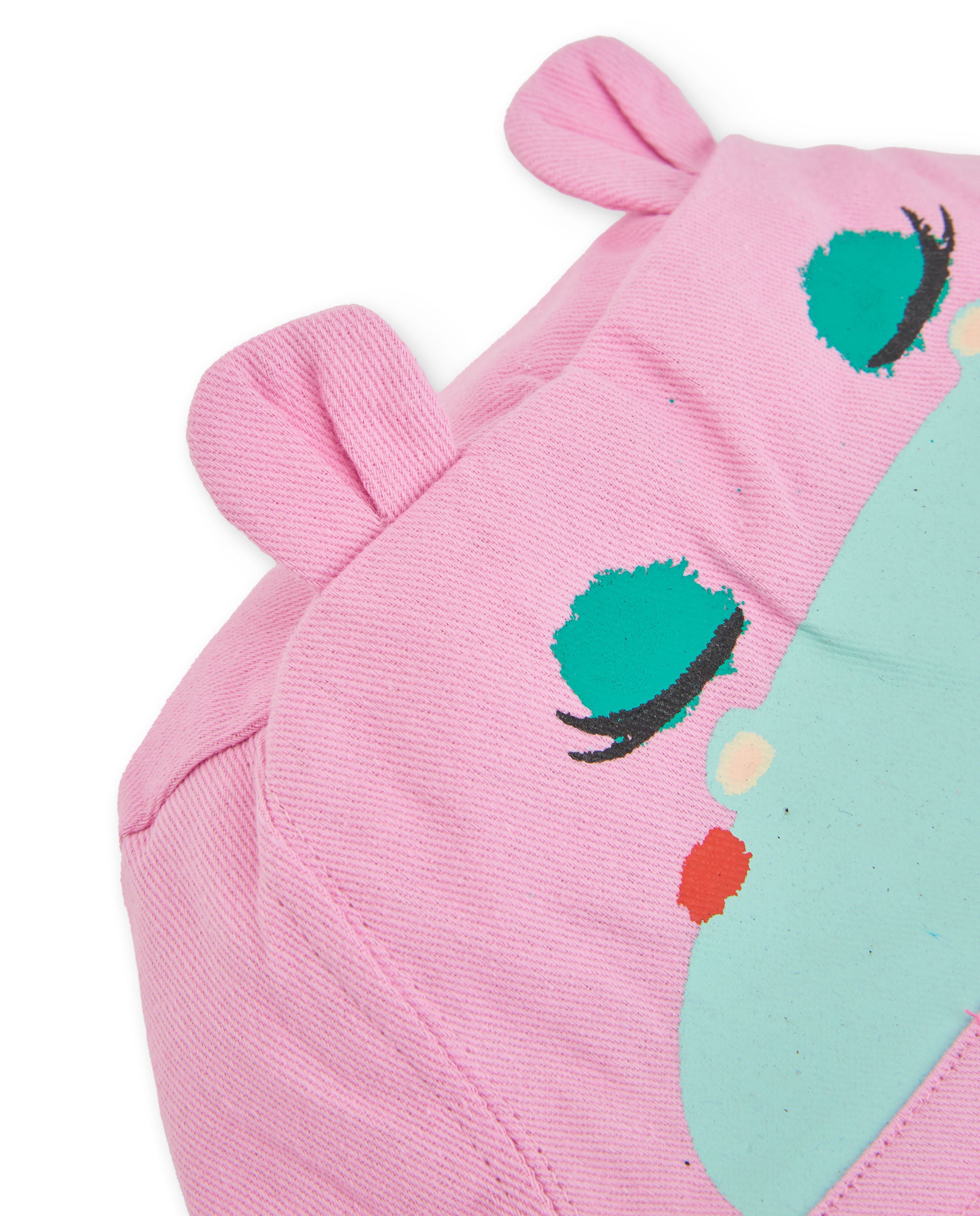 Gorro de niña de punto y diseño reversible