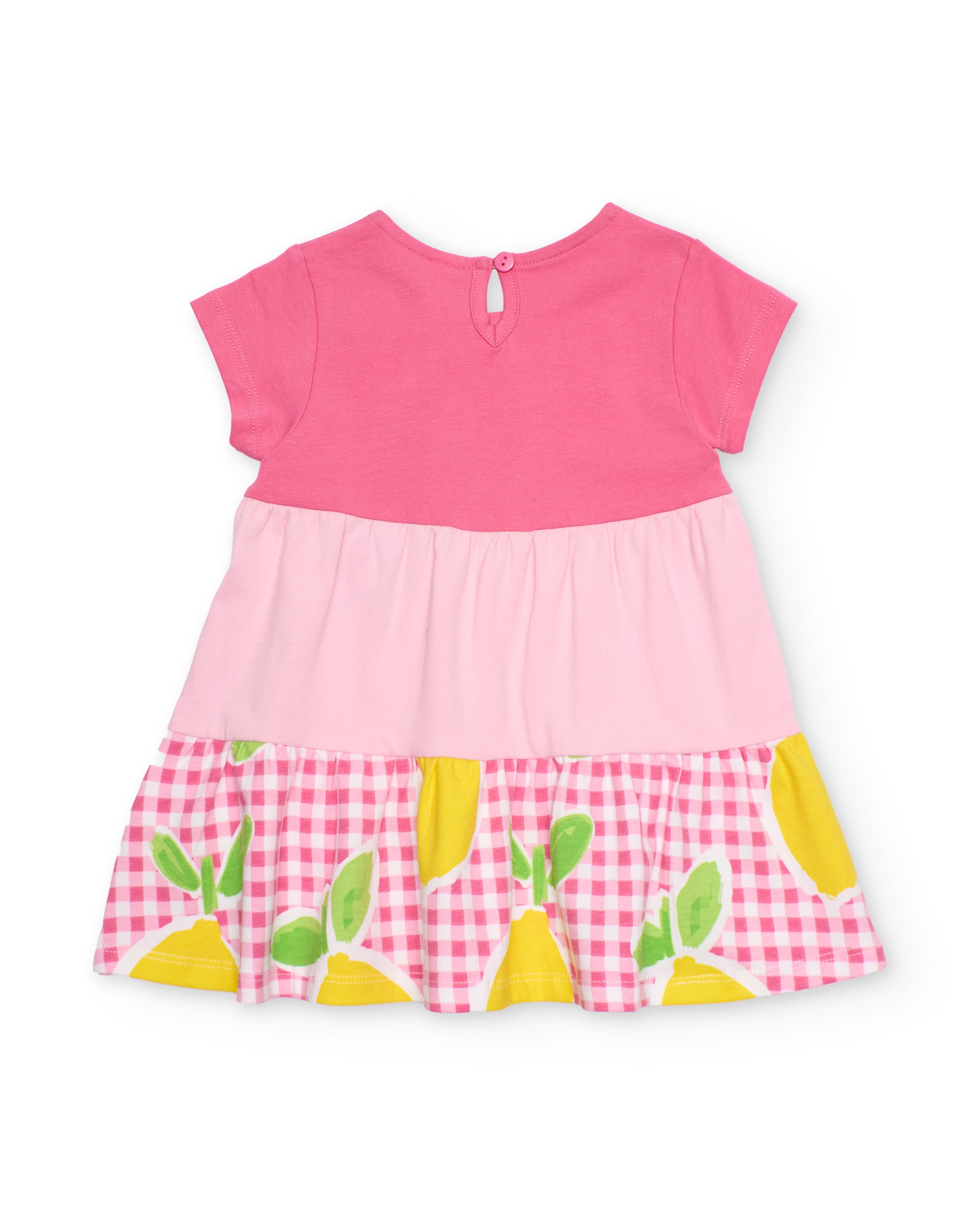 Vestido de niña de punto y flor aplicada
