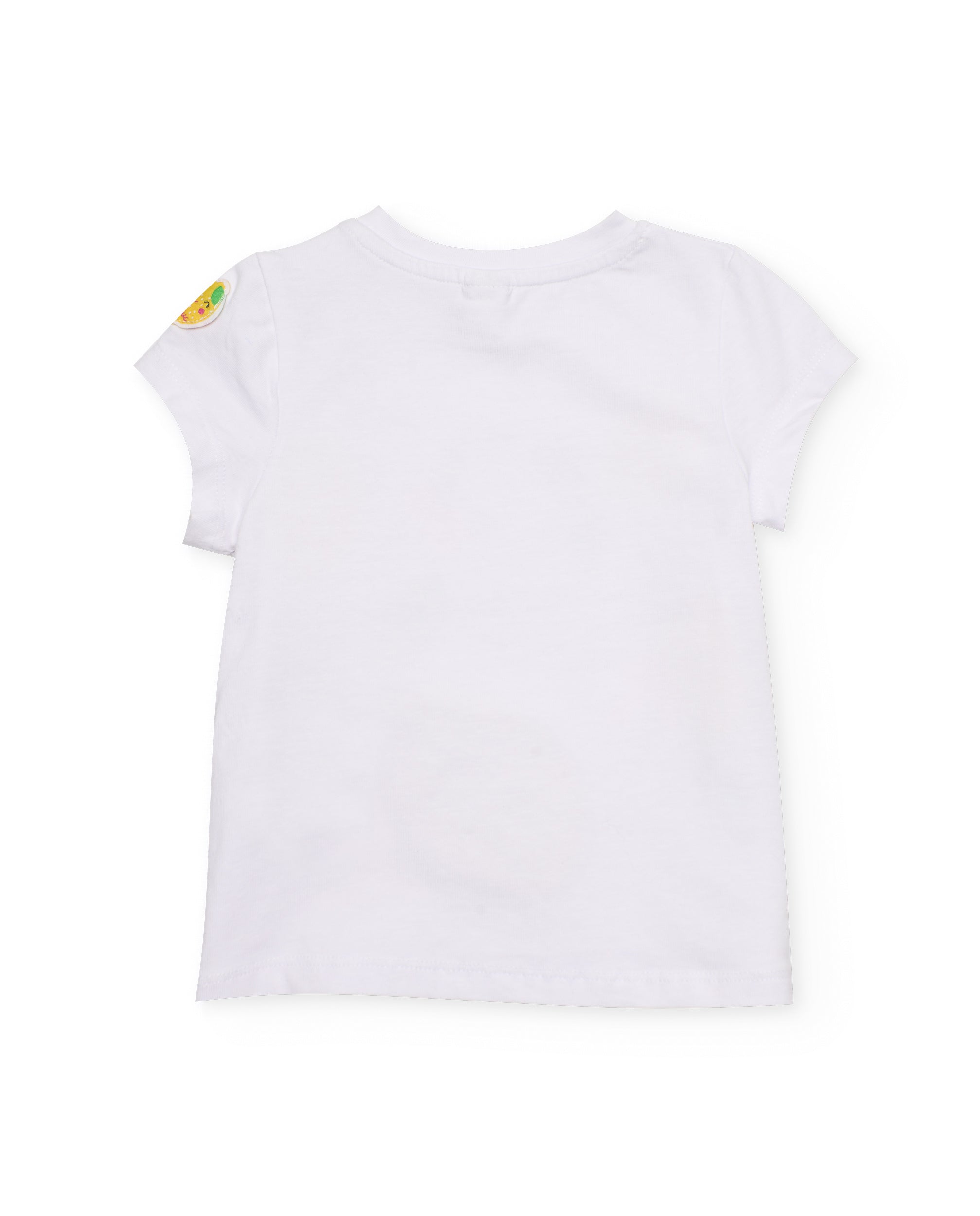 Camiseta de niña de punto con limón texturizado