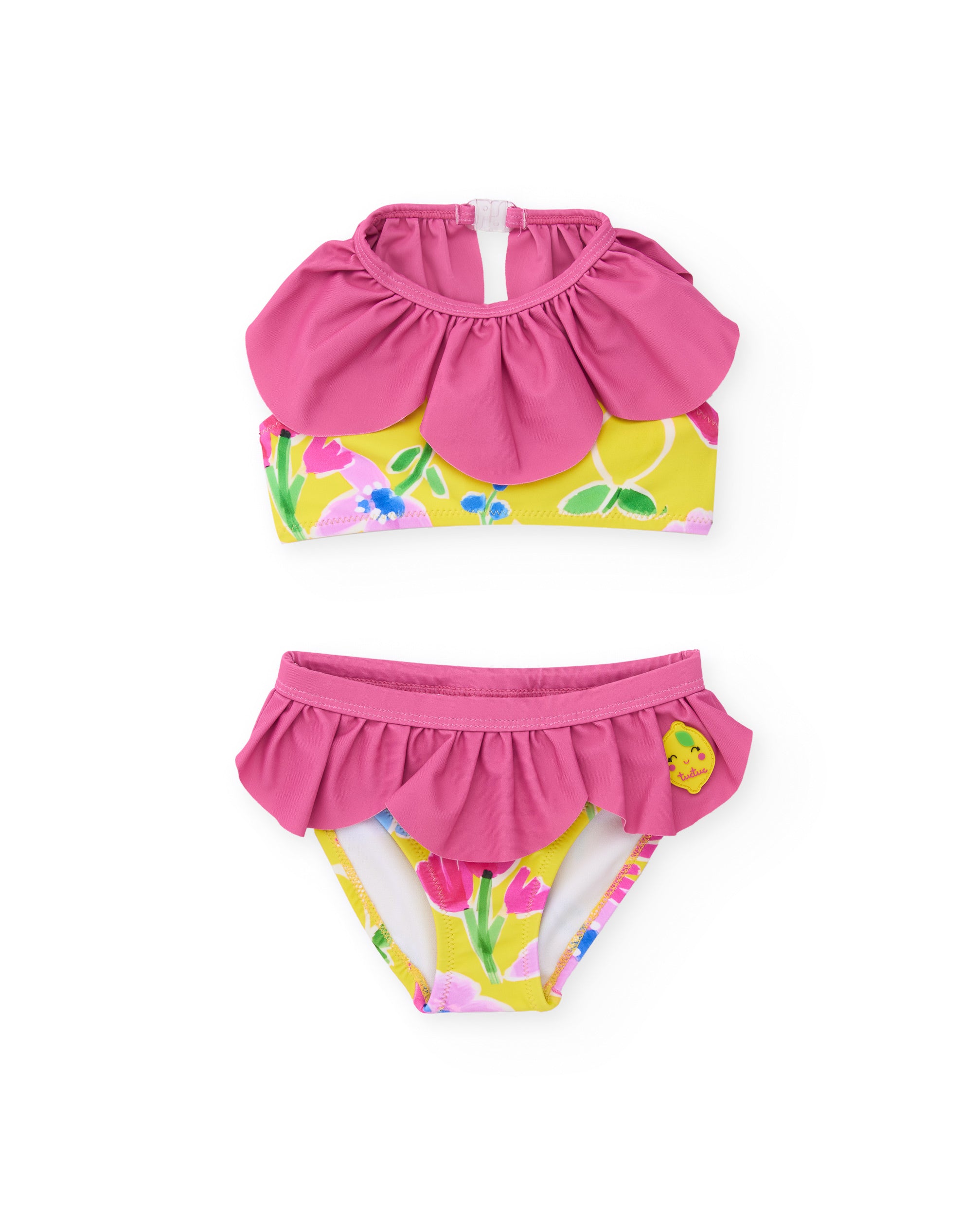 Bikini de niña de punto con volantes