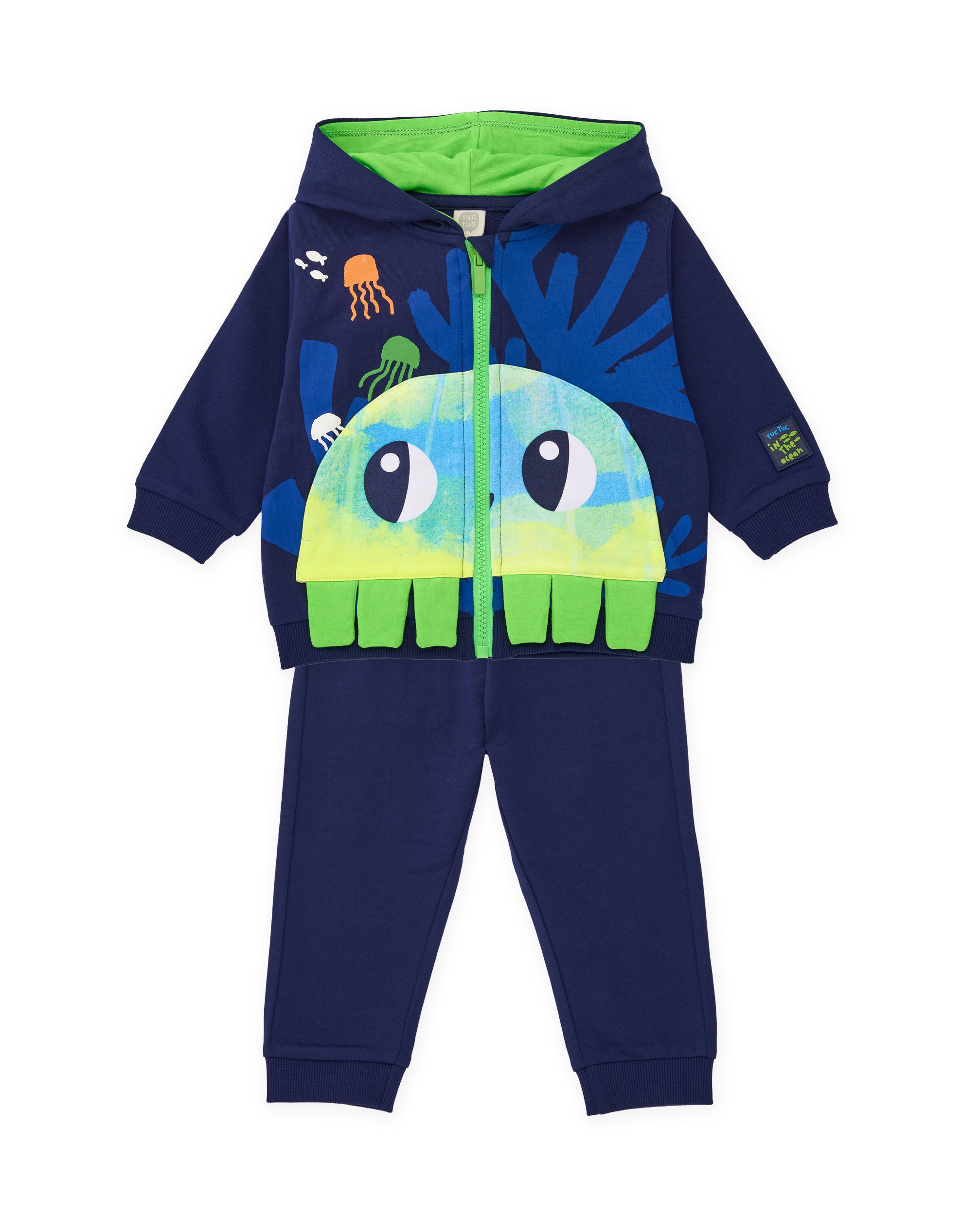 Conjunto de niño de punto con gran diseño frontal