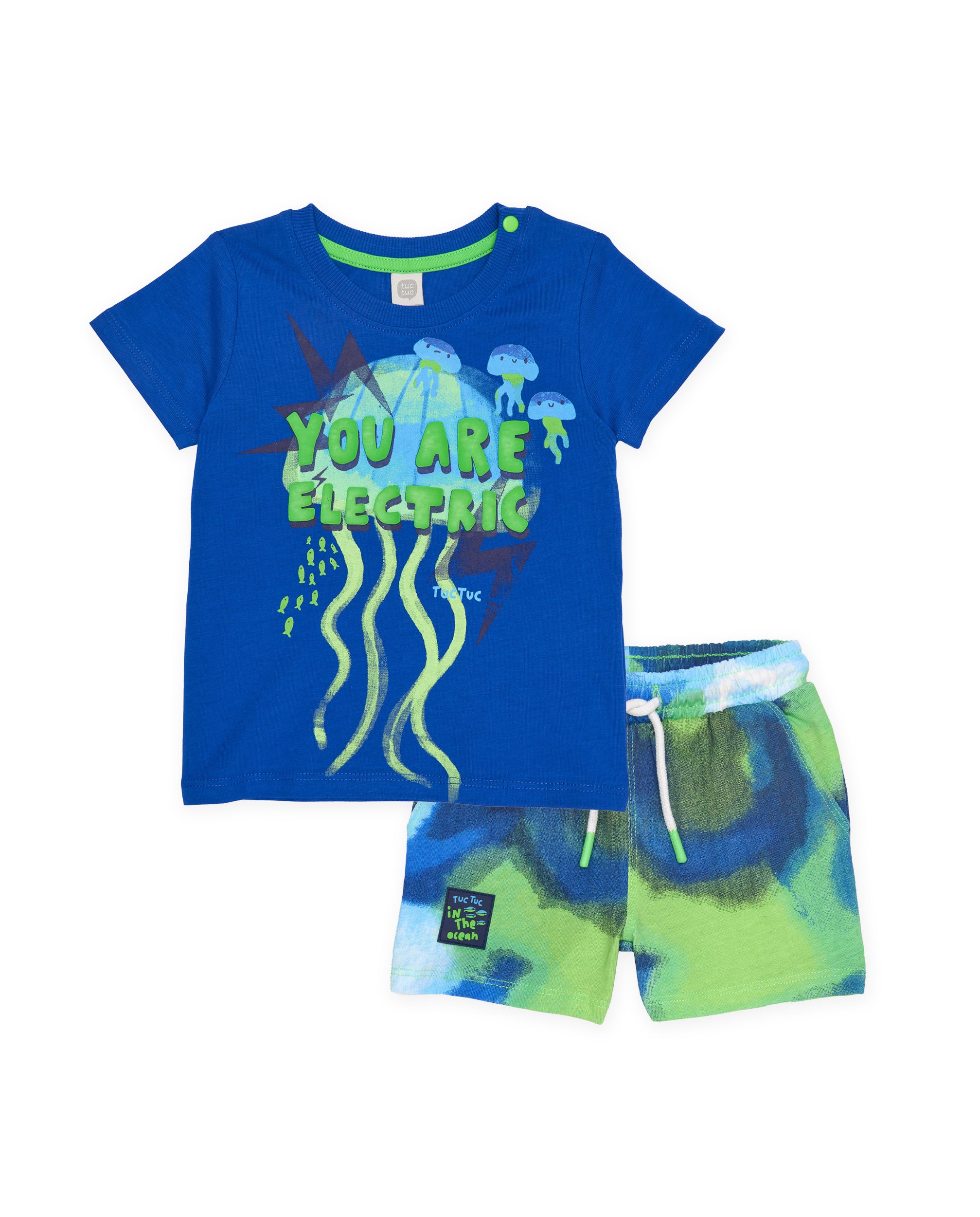 Conjunto de niño de punto con llamativo estampado