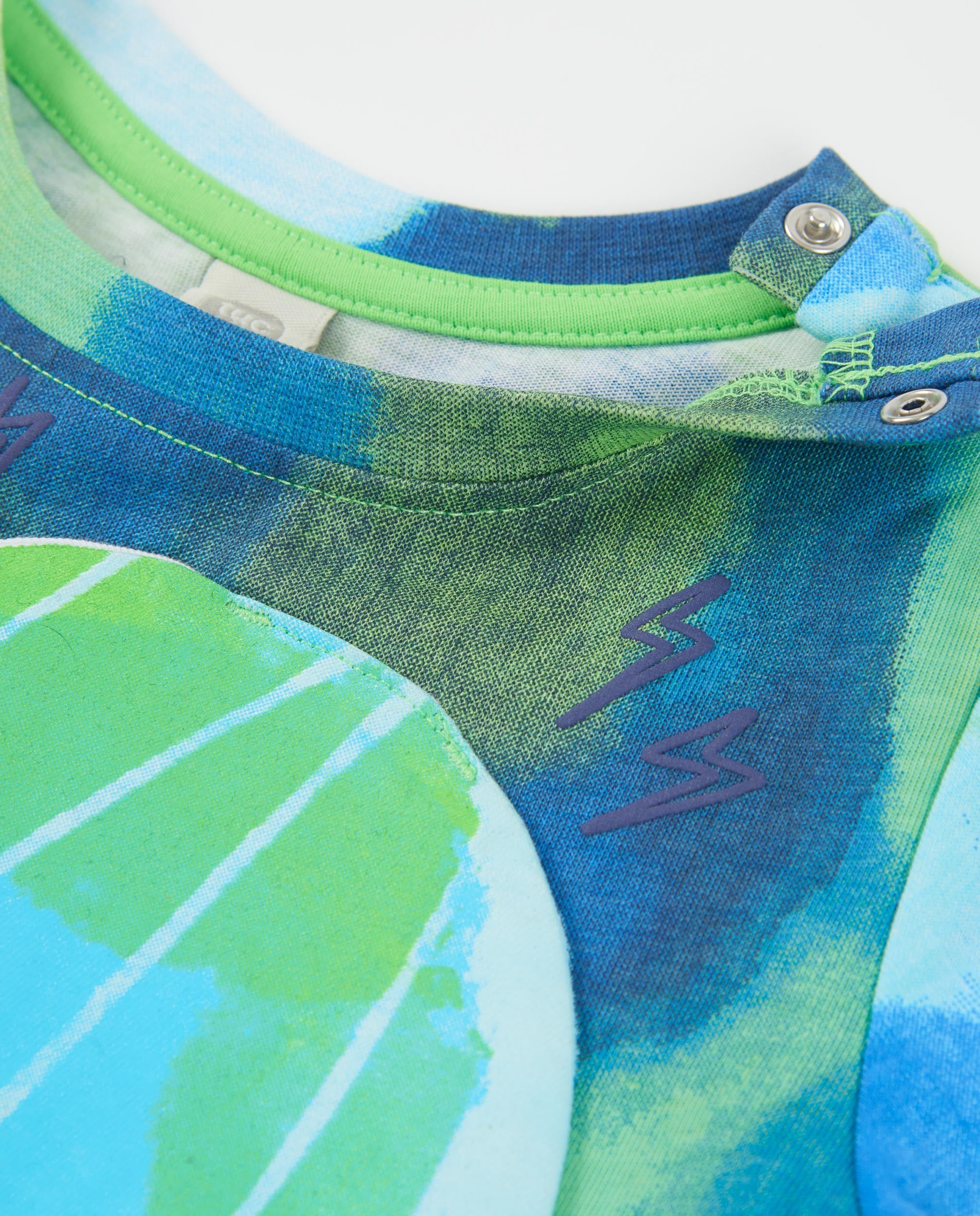 Camiseta de niño de punto con estampado efecto aquarela