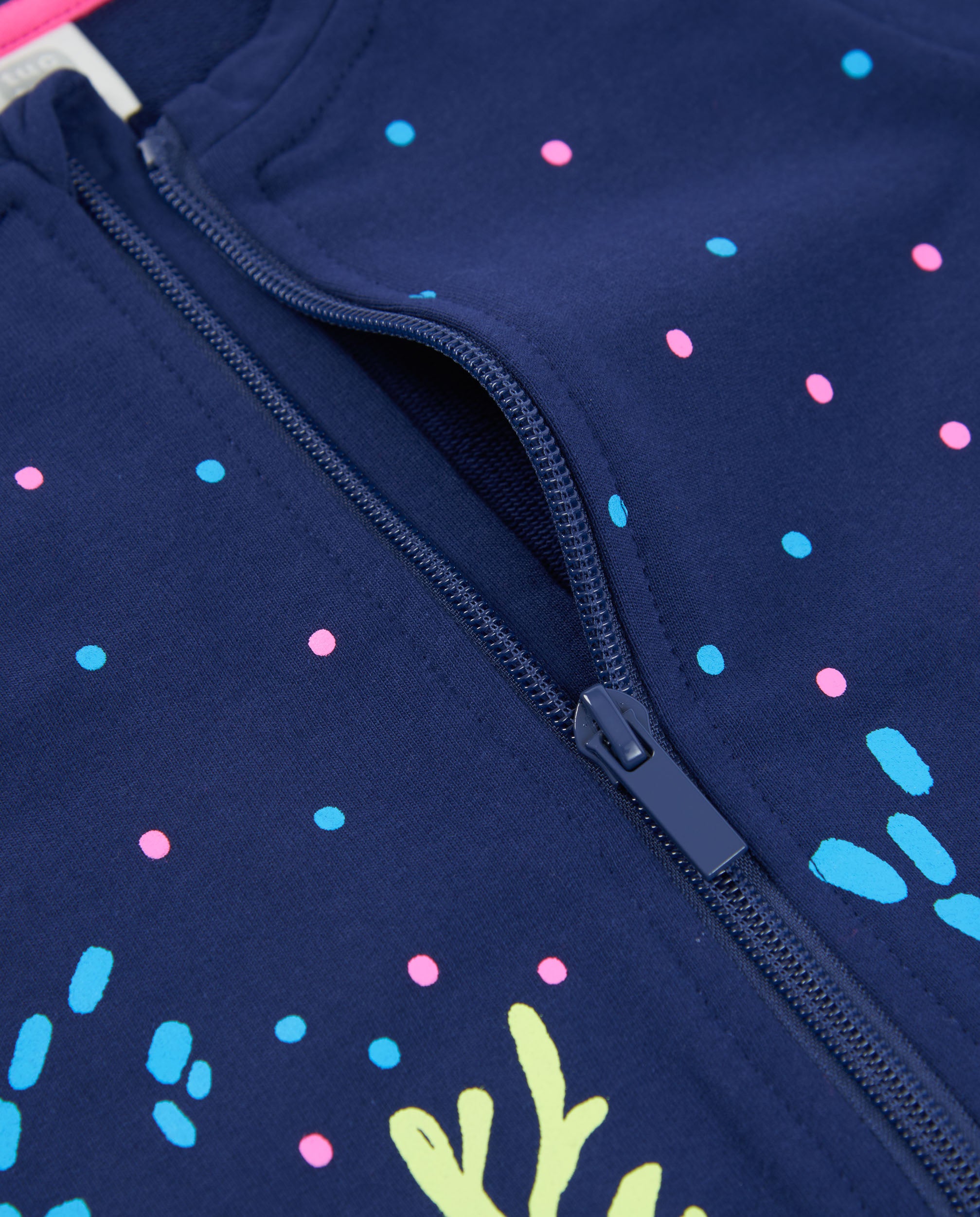 Sudadera de niña de punto y bajo con volante