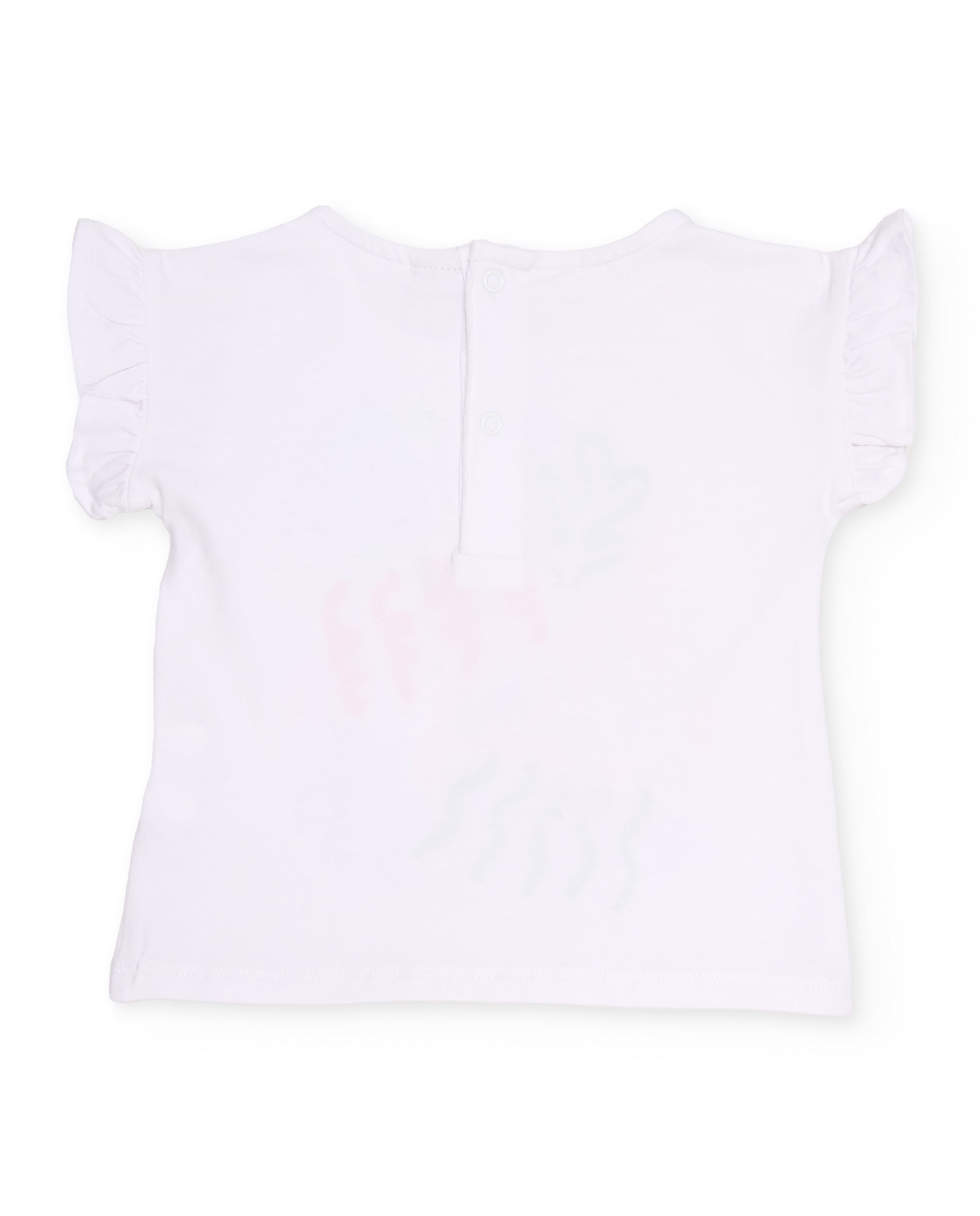 Camiseta de niña de punto y detalles oceánicos