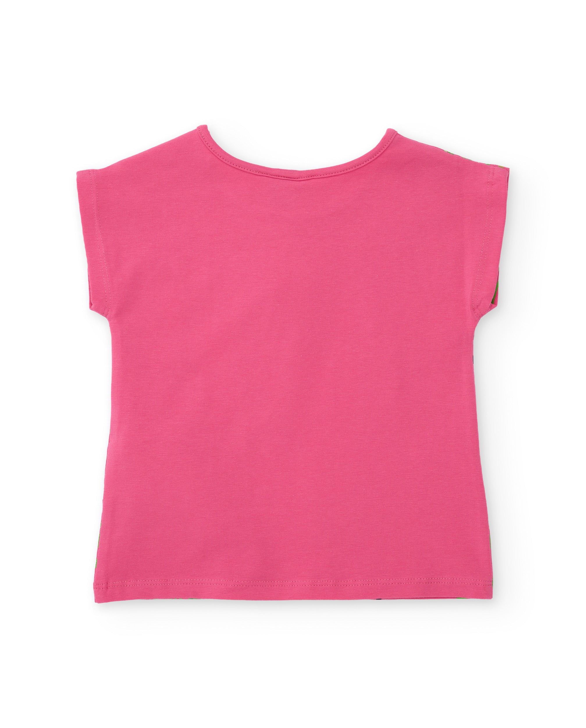 Camiseta de niña de punto con cierre en hombro