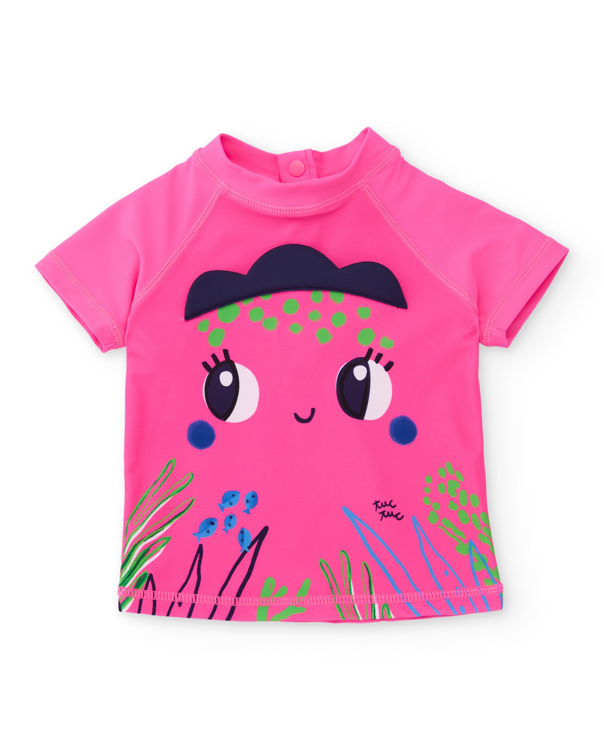 Camiseta baño de niña de punto y de secado rápido