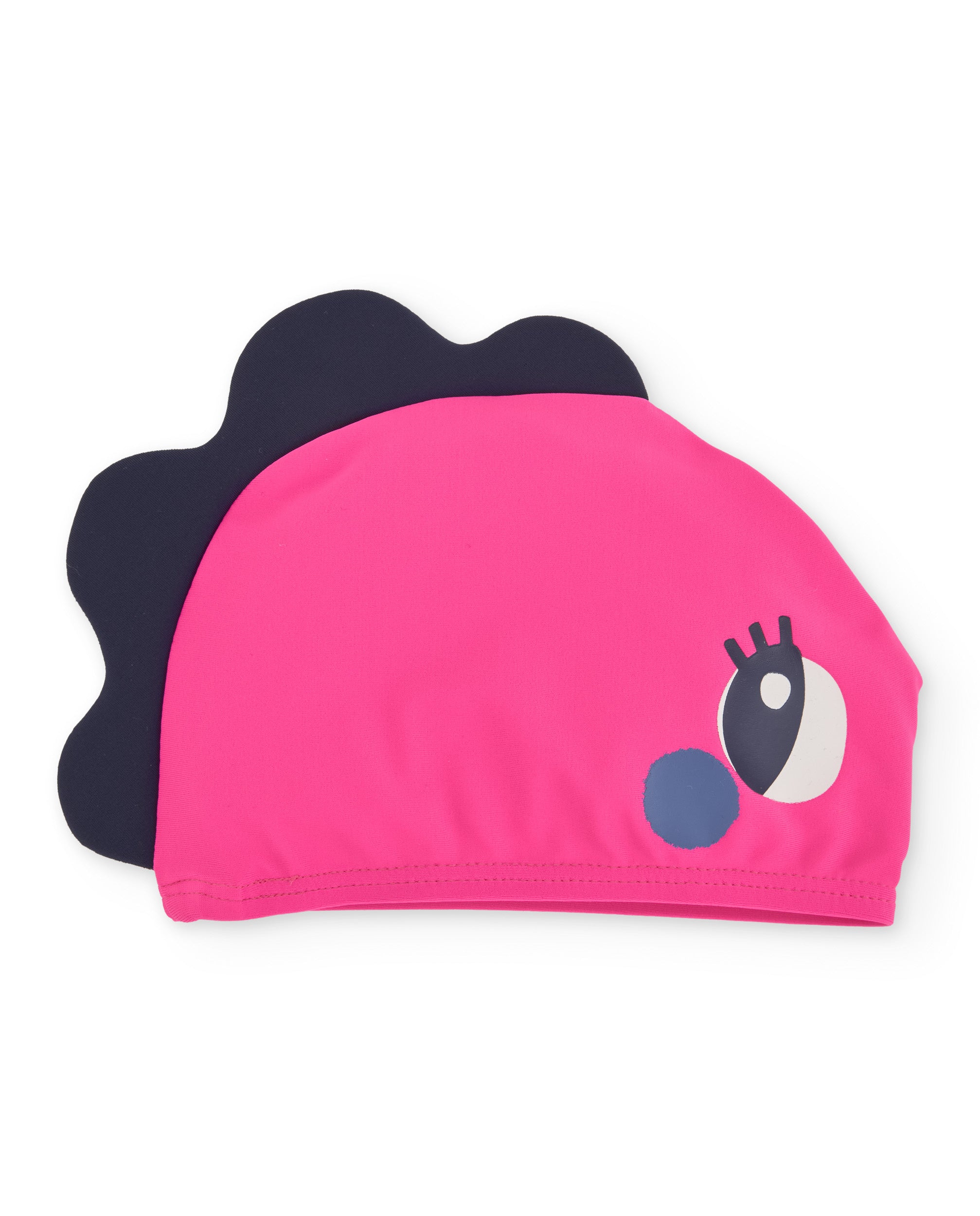 Gorro de natación de niña de punto y elástico