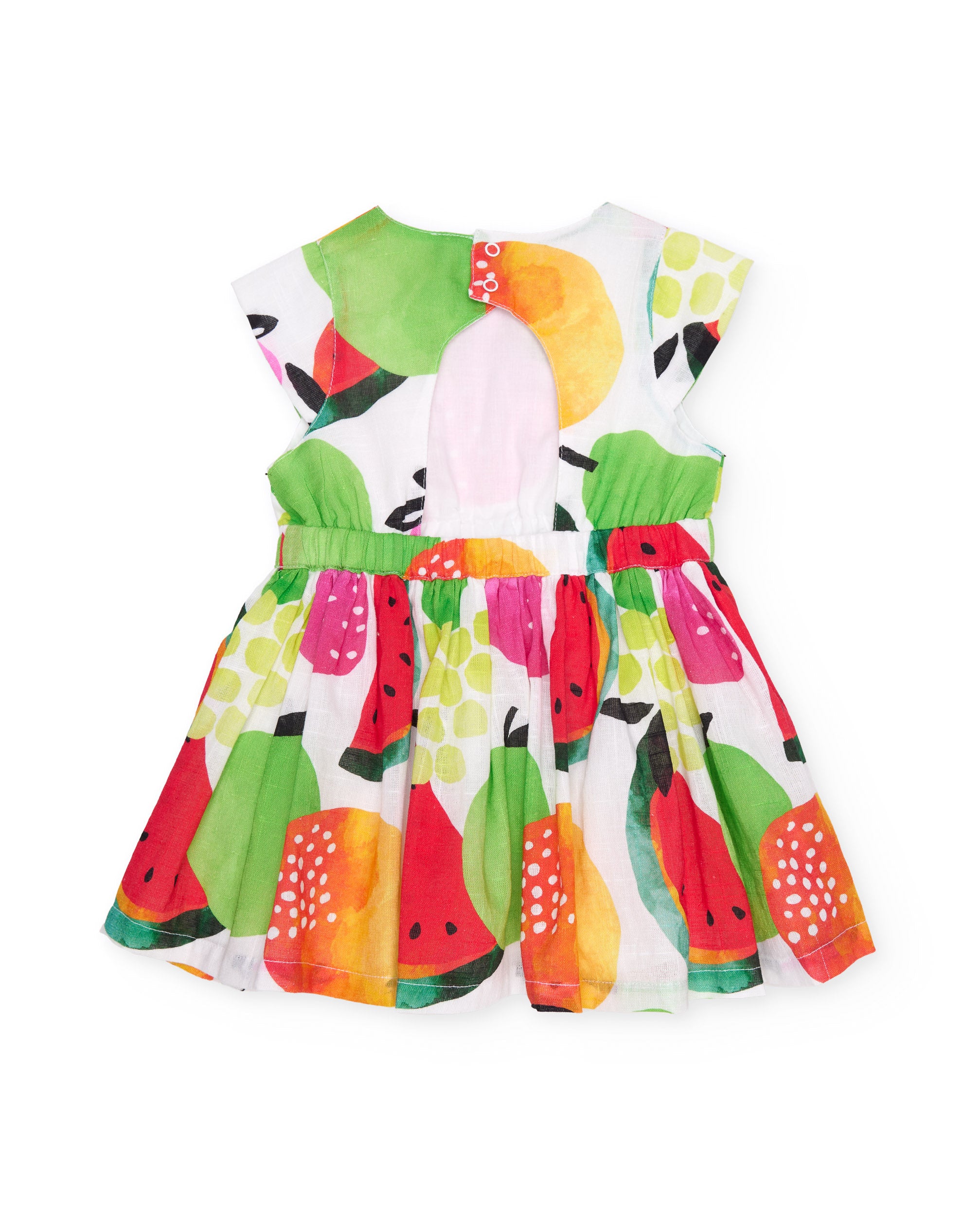Vestido de niña de plana con diseño de frutas