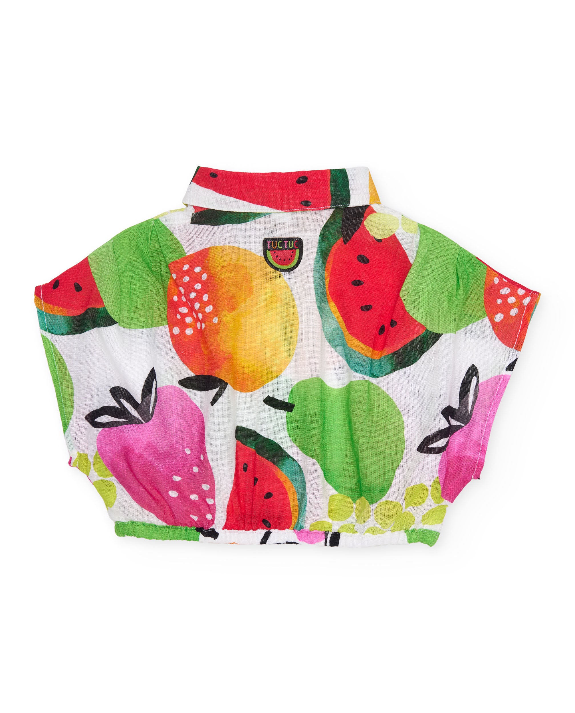Camisa de niña de plana con diseño corto