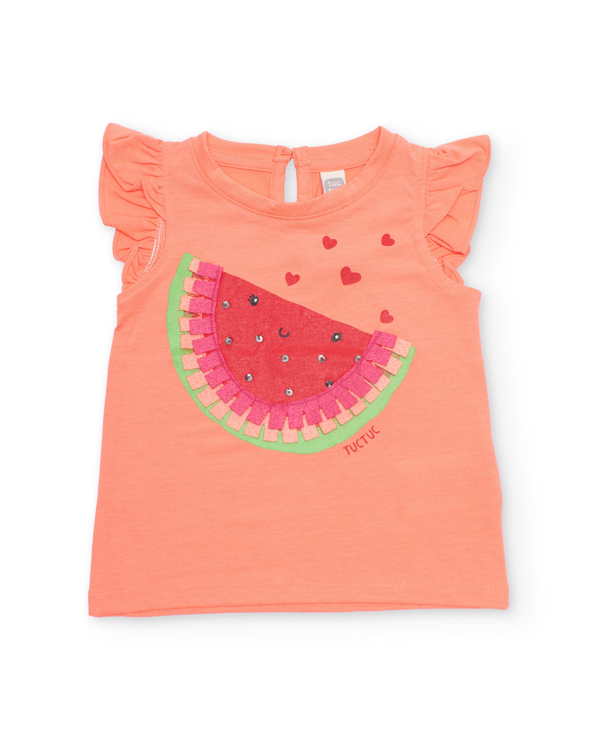 Camiseta de niña de punto y detalles brillantes