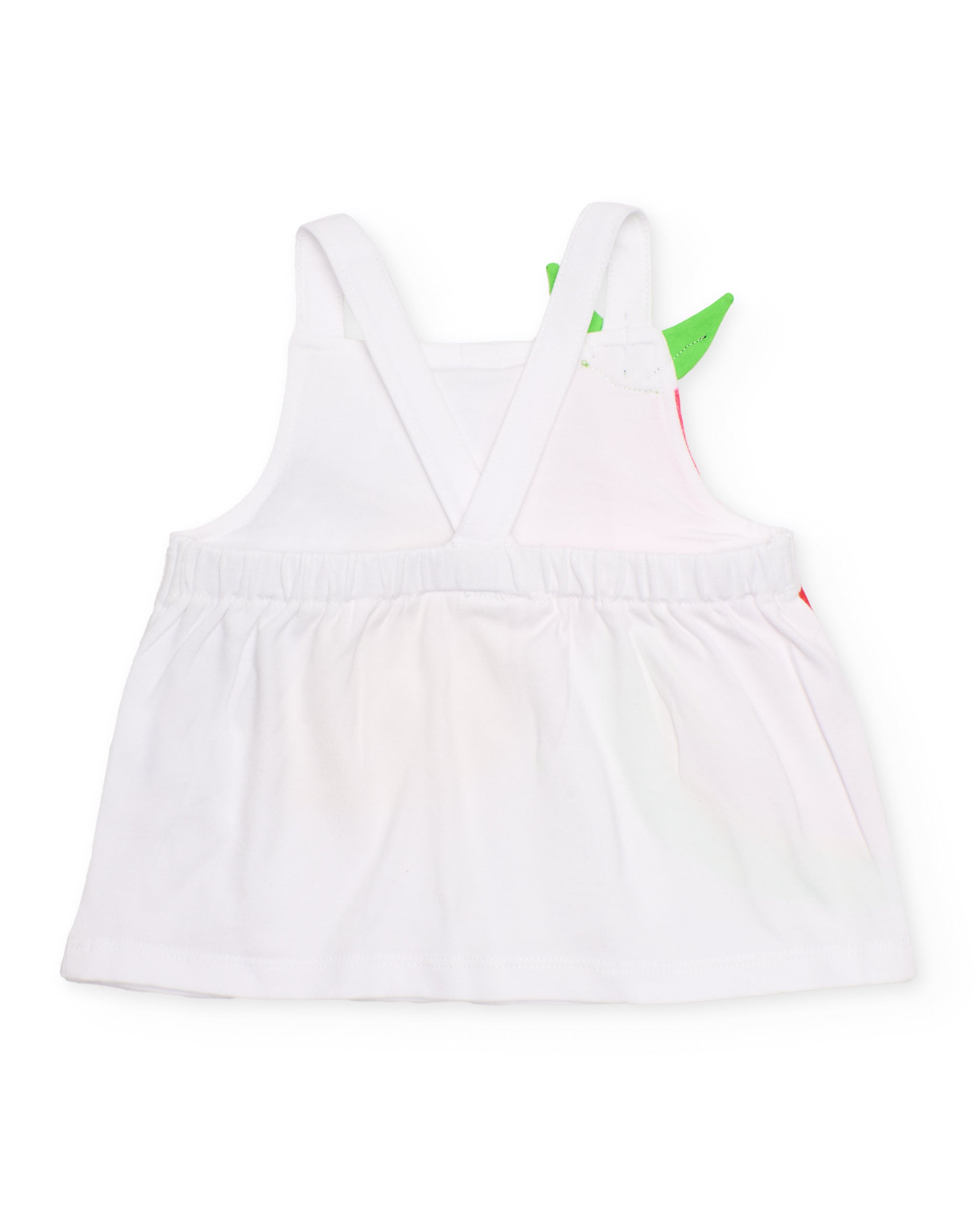 Camiseta de niña de punto con hojitas en relieve