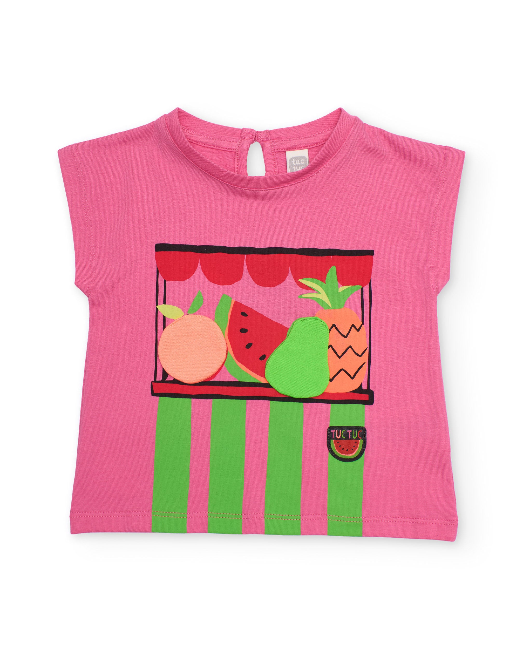 Conjunto de niña de punto con estampado frontal