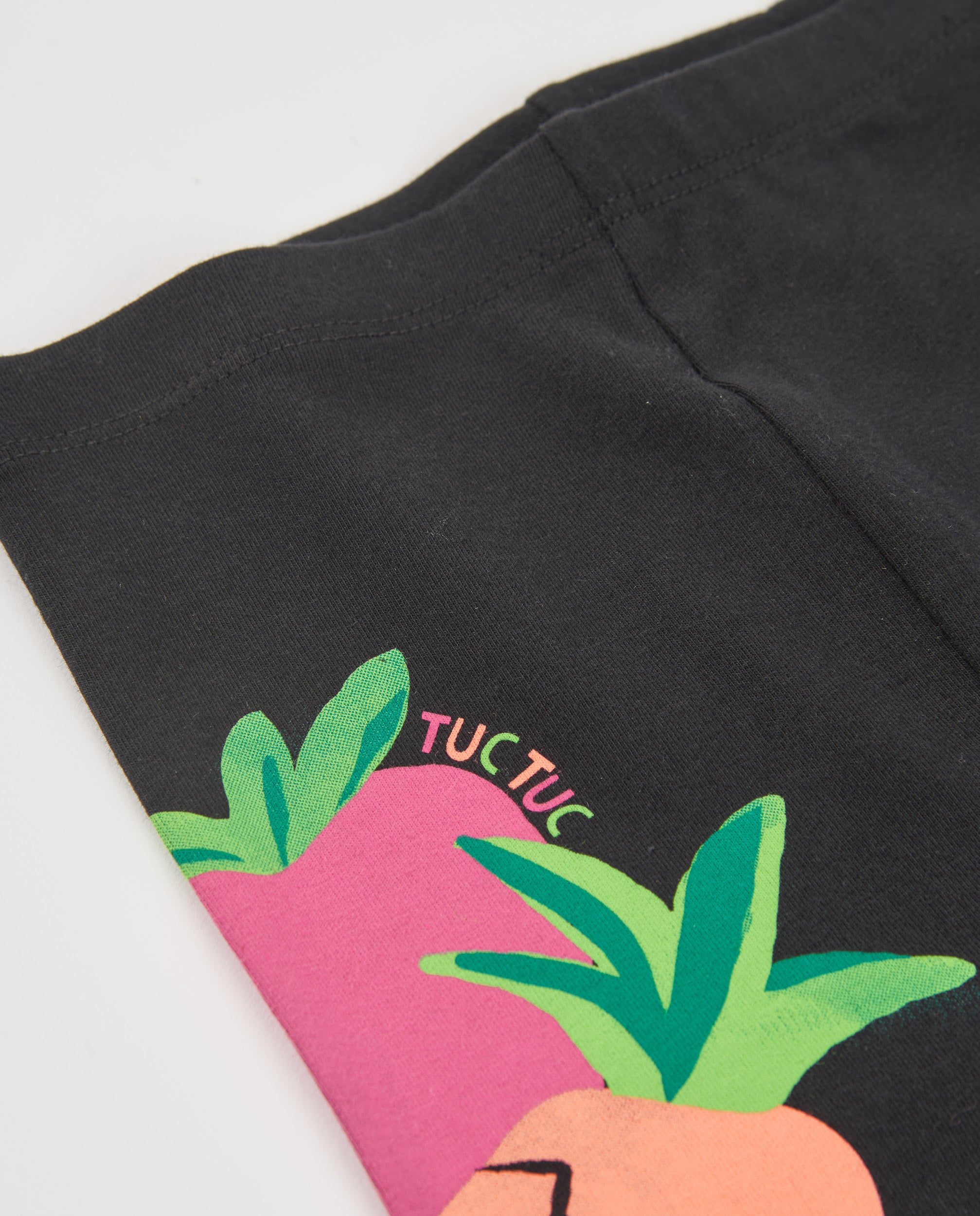 Leggings de niña de punto con estampado en lateral