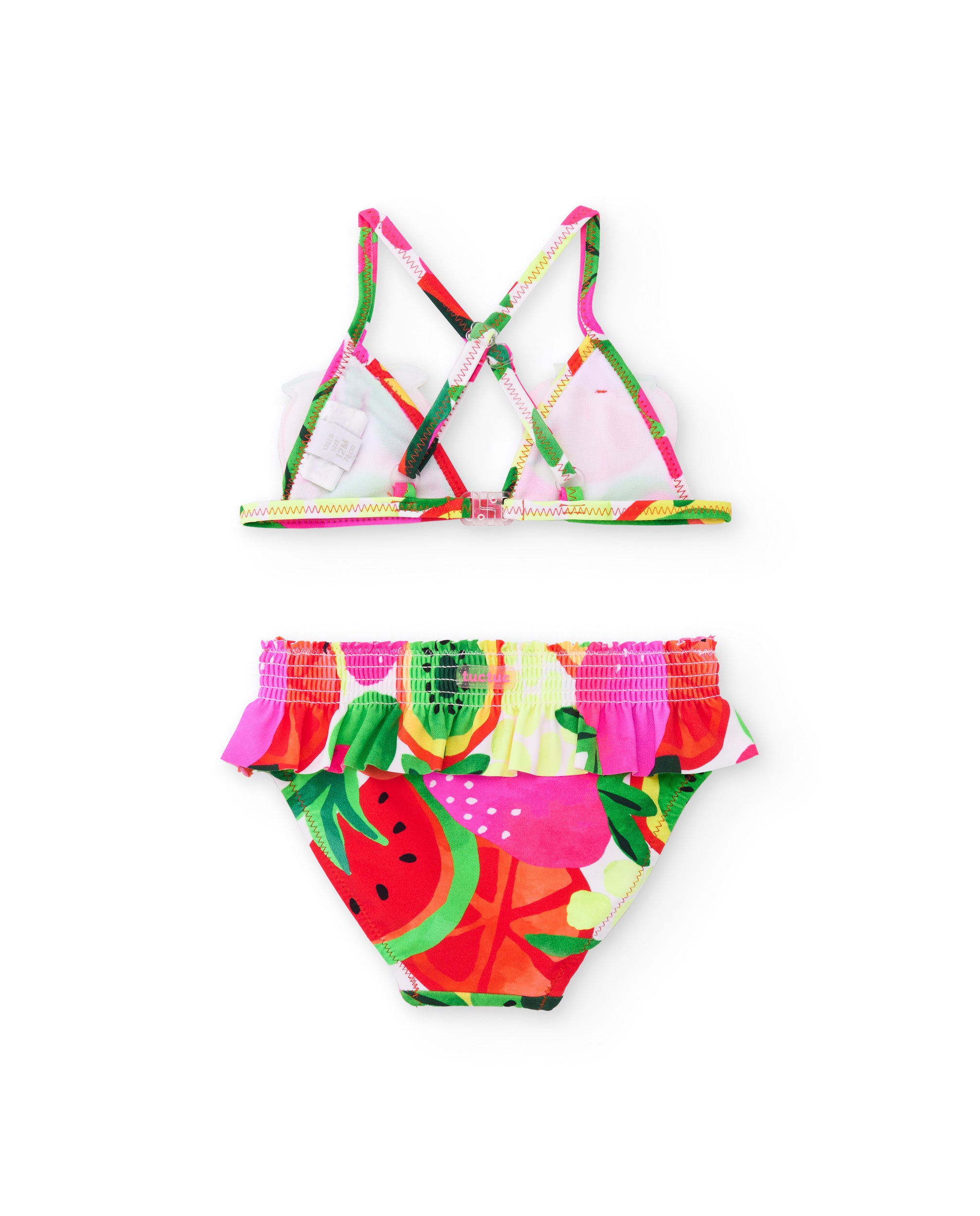 Bikini de niña de punto con frutas acolchadas