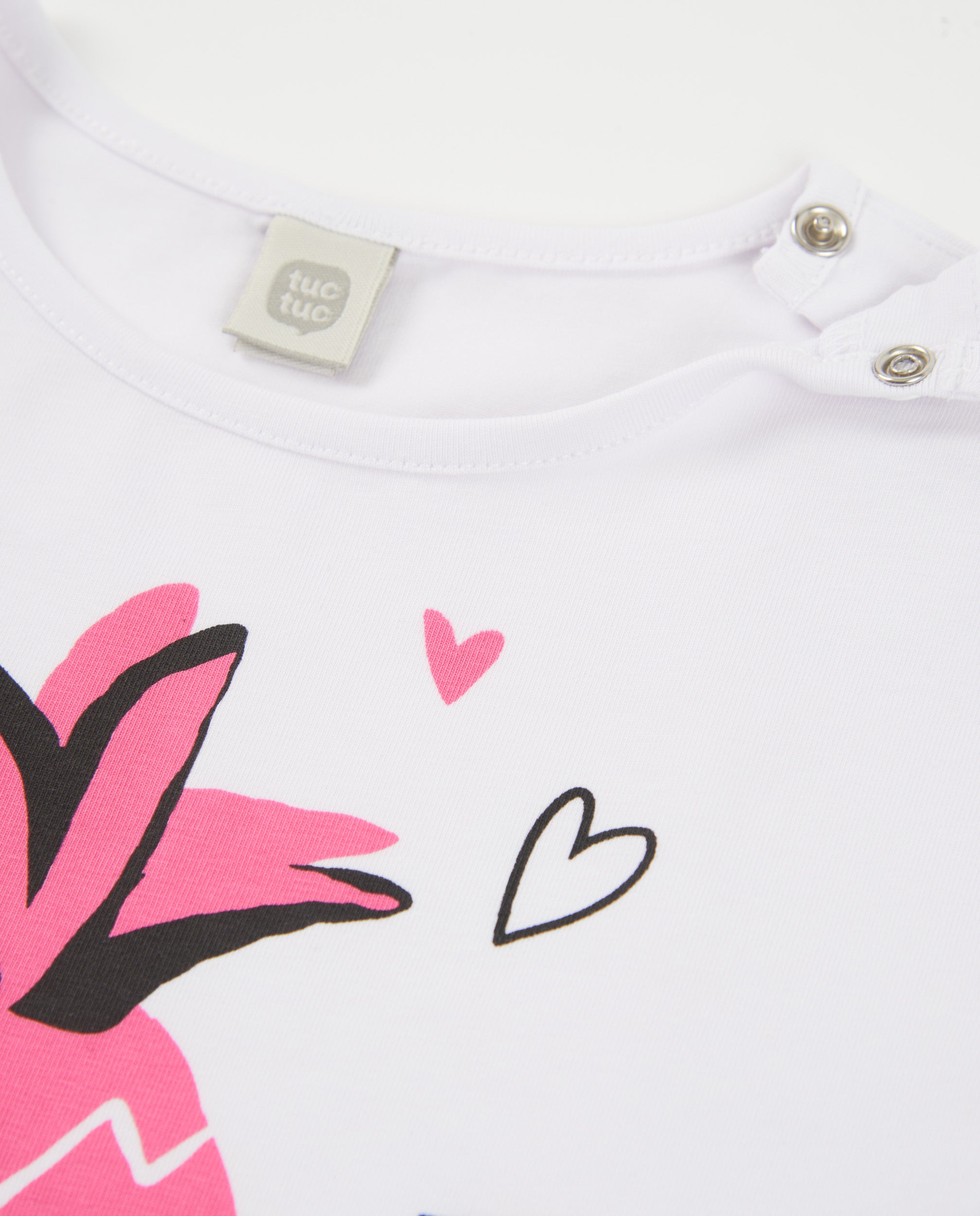 Camiseta de niña de punto con gráfico de piña