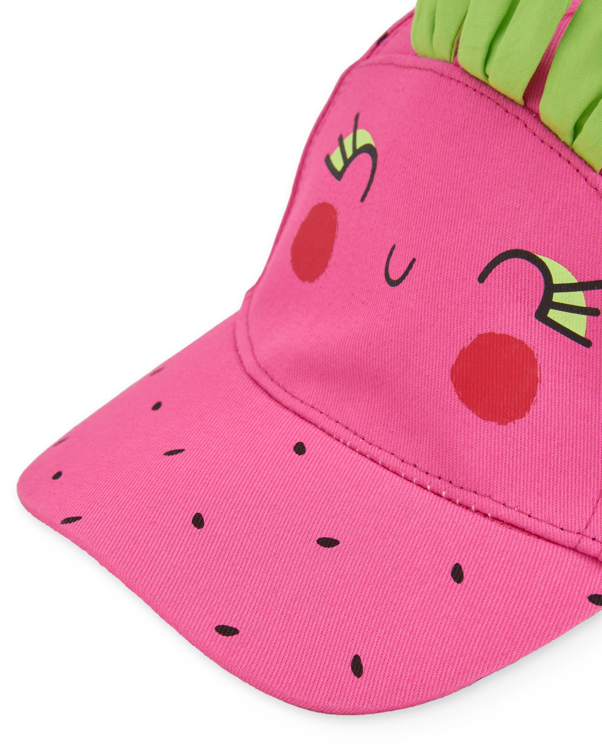 Gorra de niña de plana con hojitas en relieve