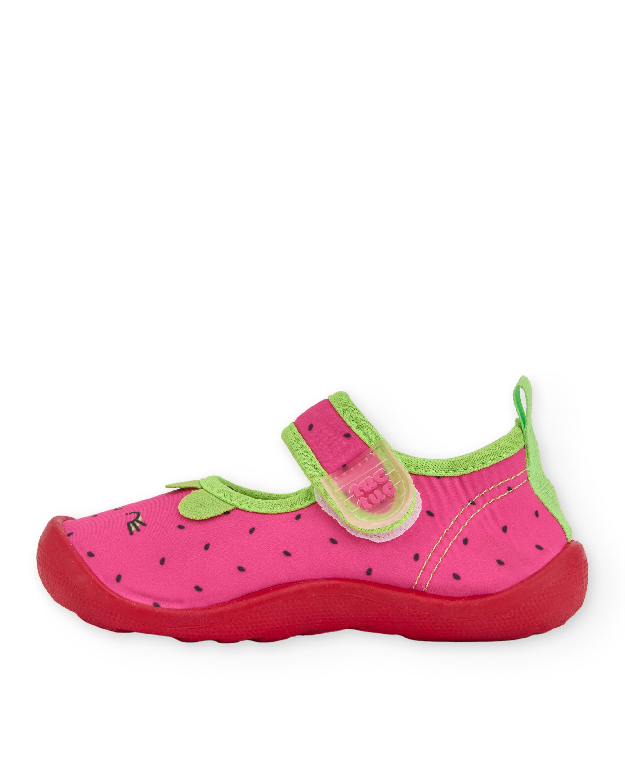Zapatos acuáticos de niña de punto con cierre velcro