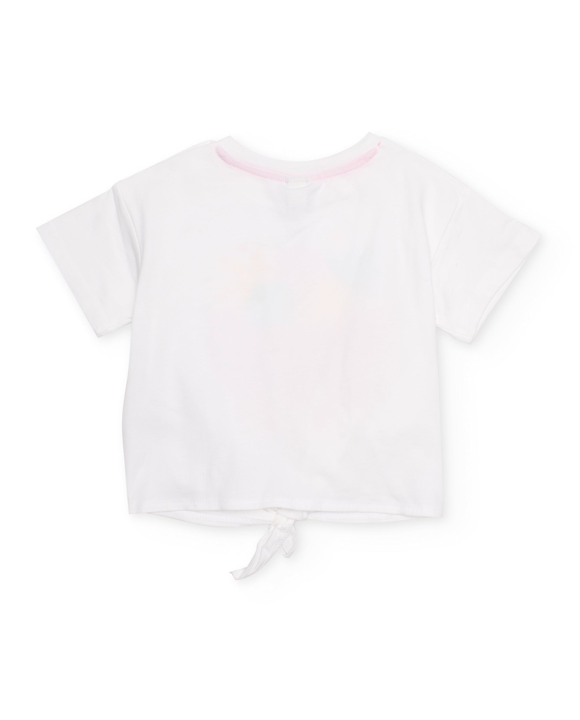 Camiseta de niña de punto con nudo frontal