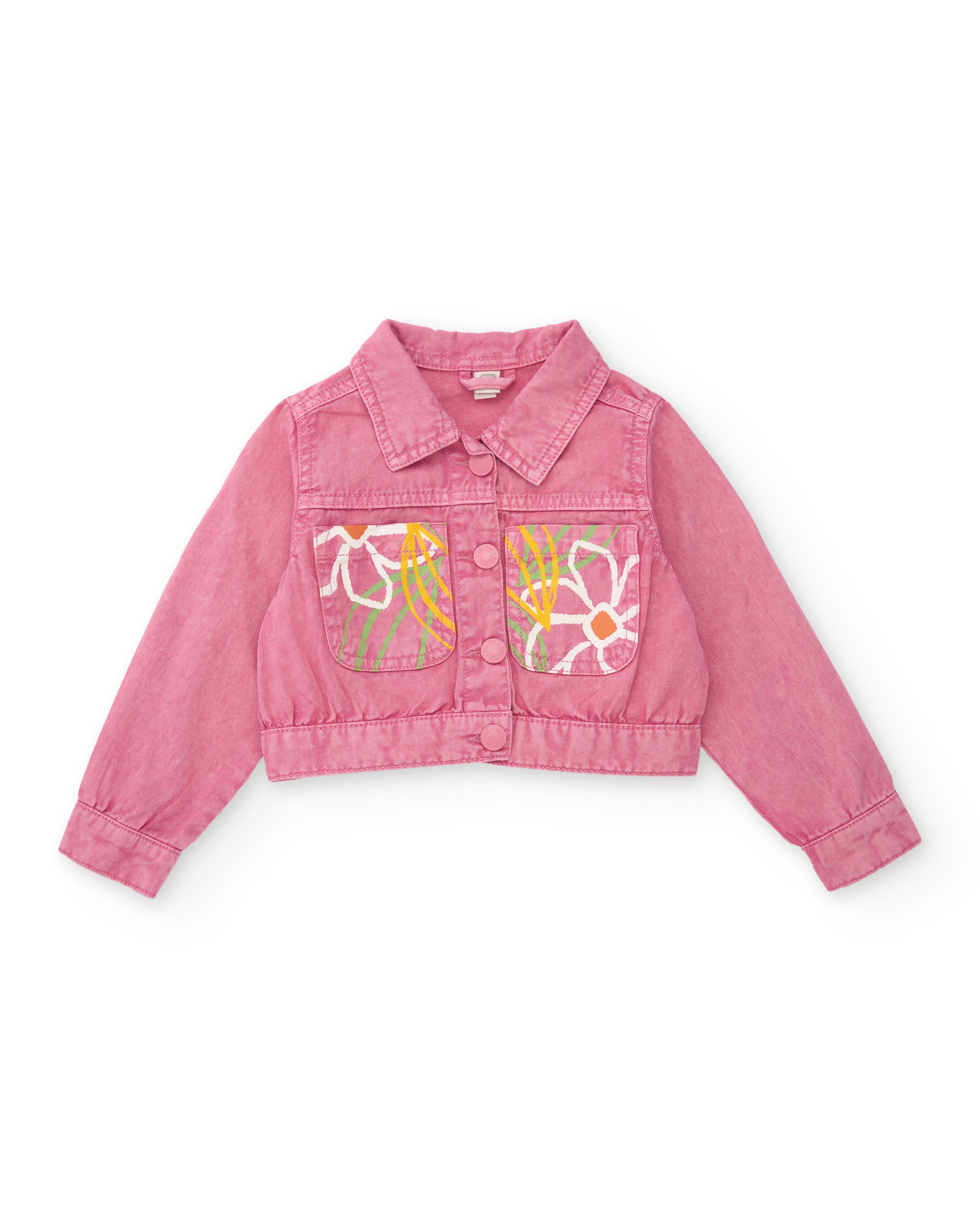 Chaqueta de niña de plana y denim suave
