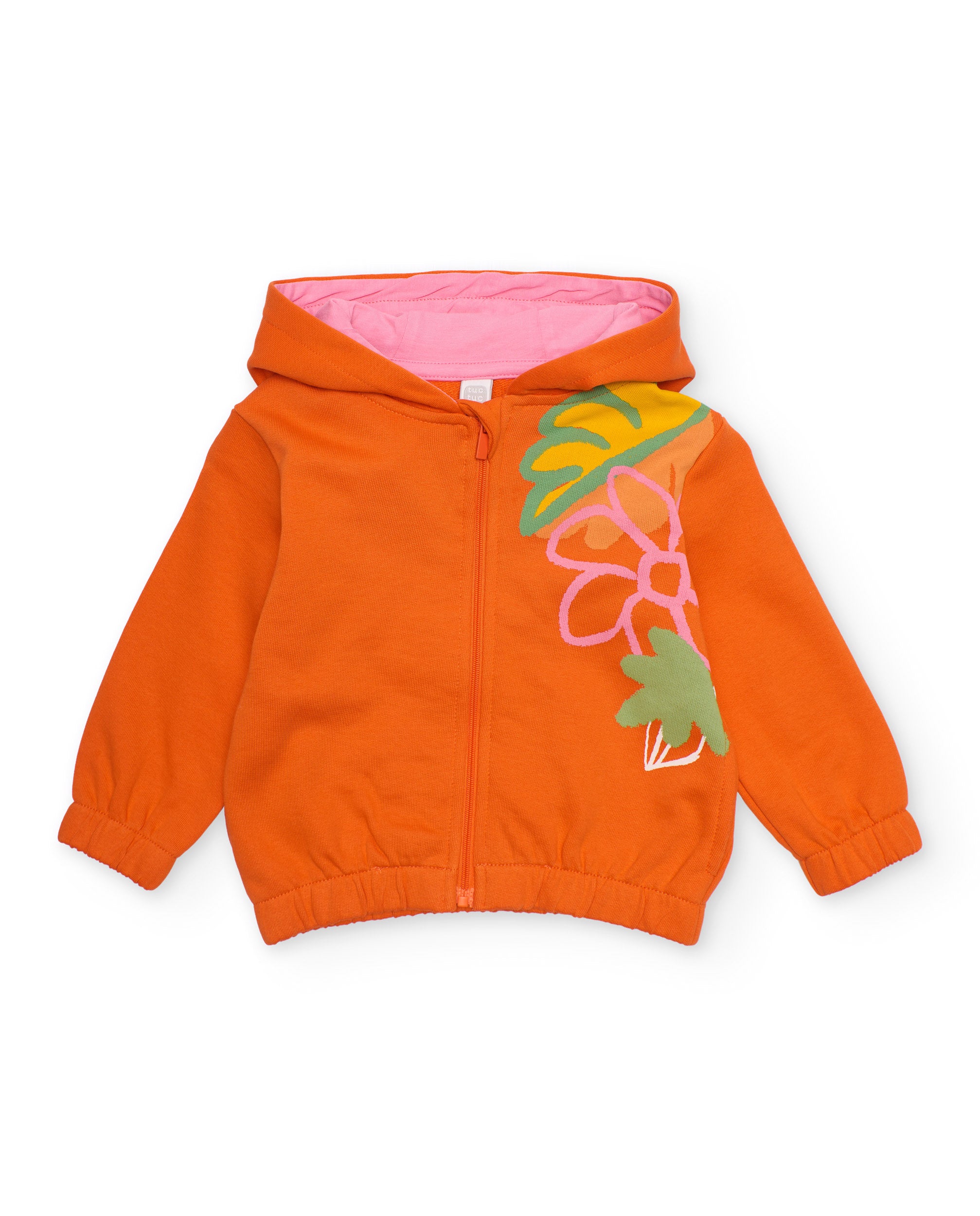 Sudadera de niña de punto con cierre de cremallera