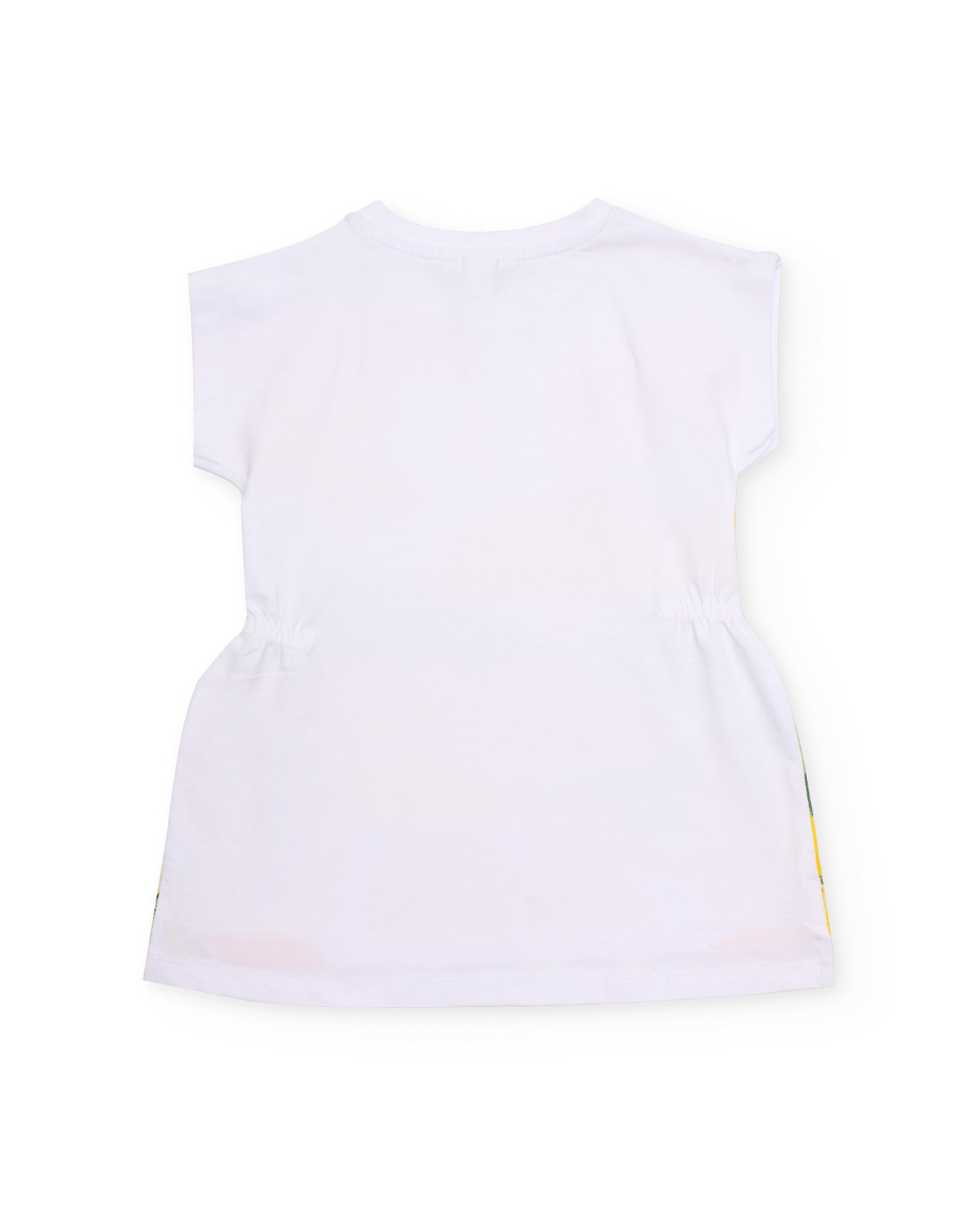 Vestido de niña de punto con cintura fruncida