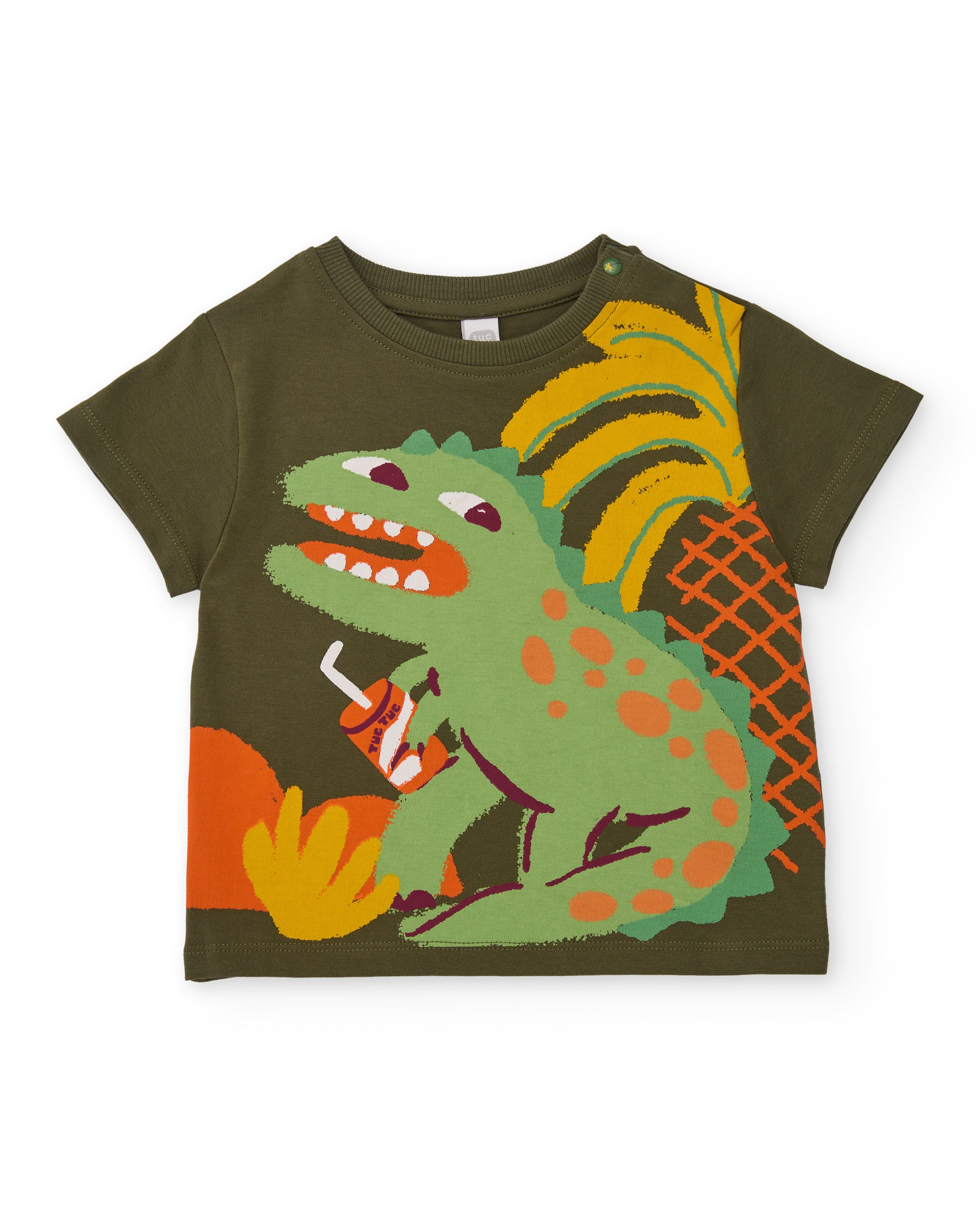 Camiseta de niño de punto con cierre en hombro
