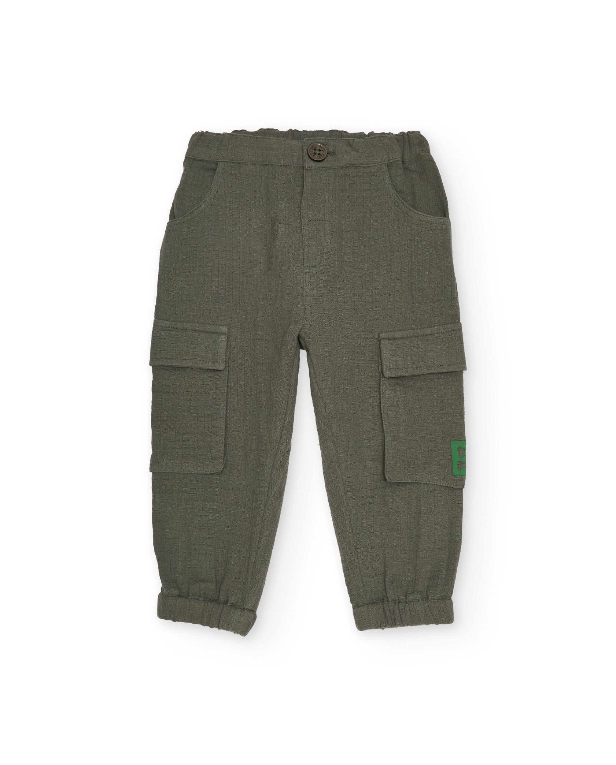 Pantalones de niño de plana con bolsillos cargo