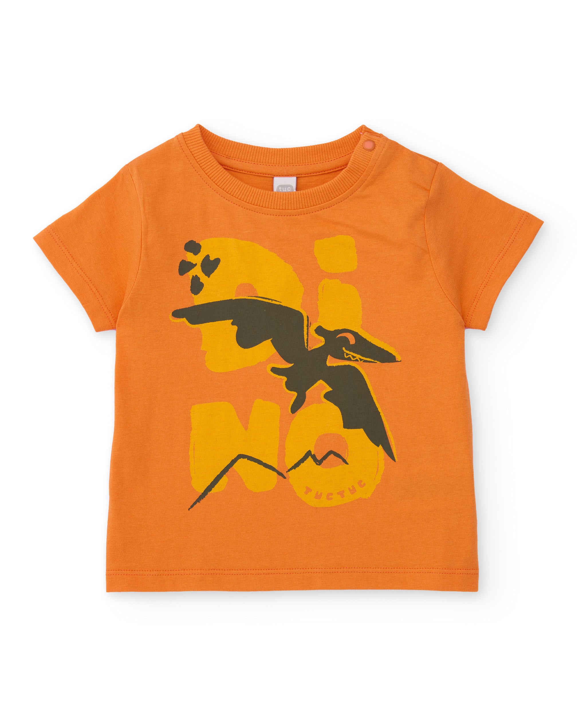 Camiseta de niño de punto y estampado a contraste