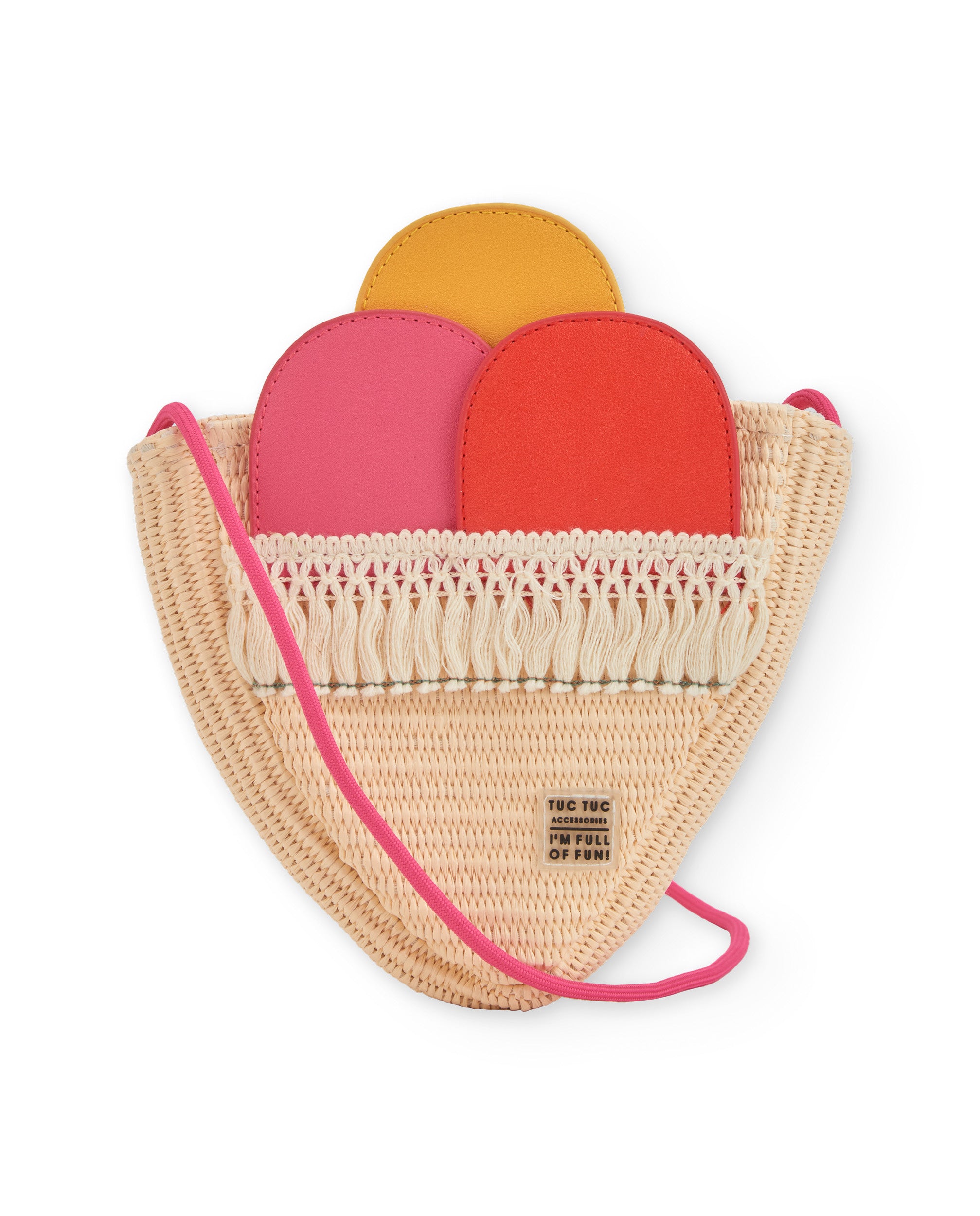Bolso de niña de plana con forma de cucurucho