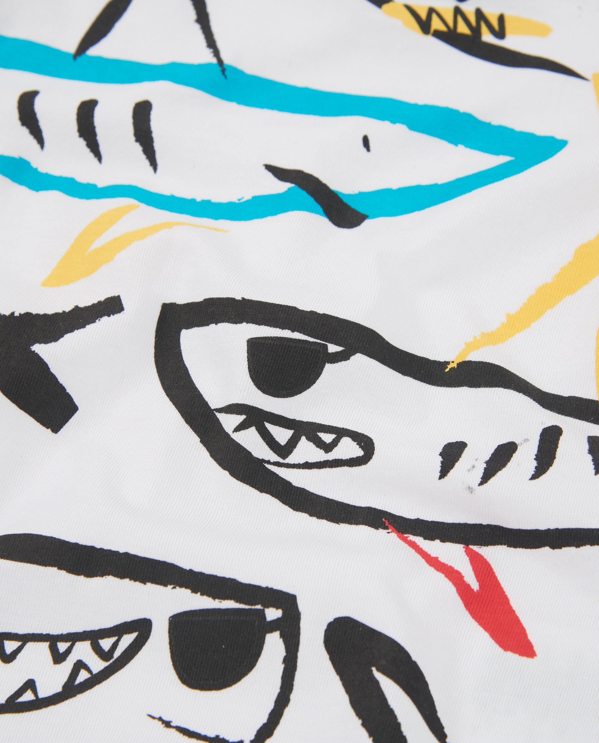 Camiseta de niño de punto y gráficos de tiburones