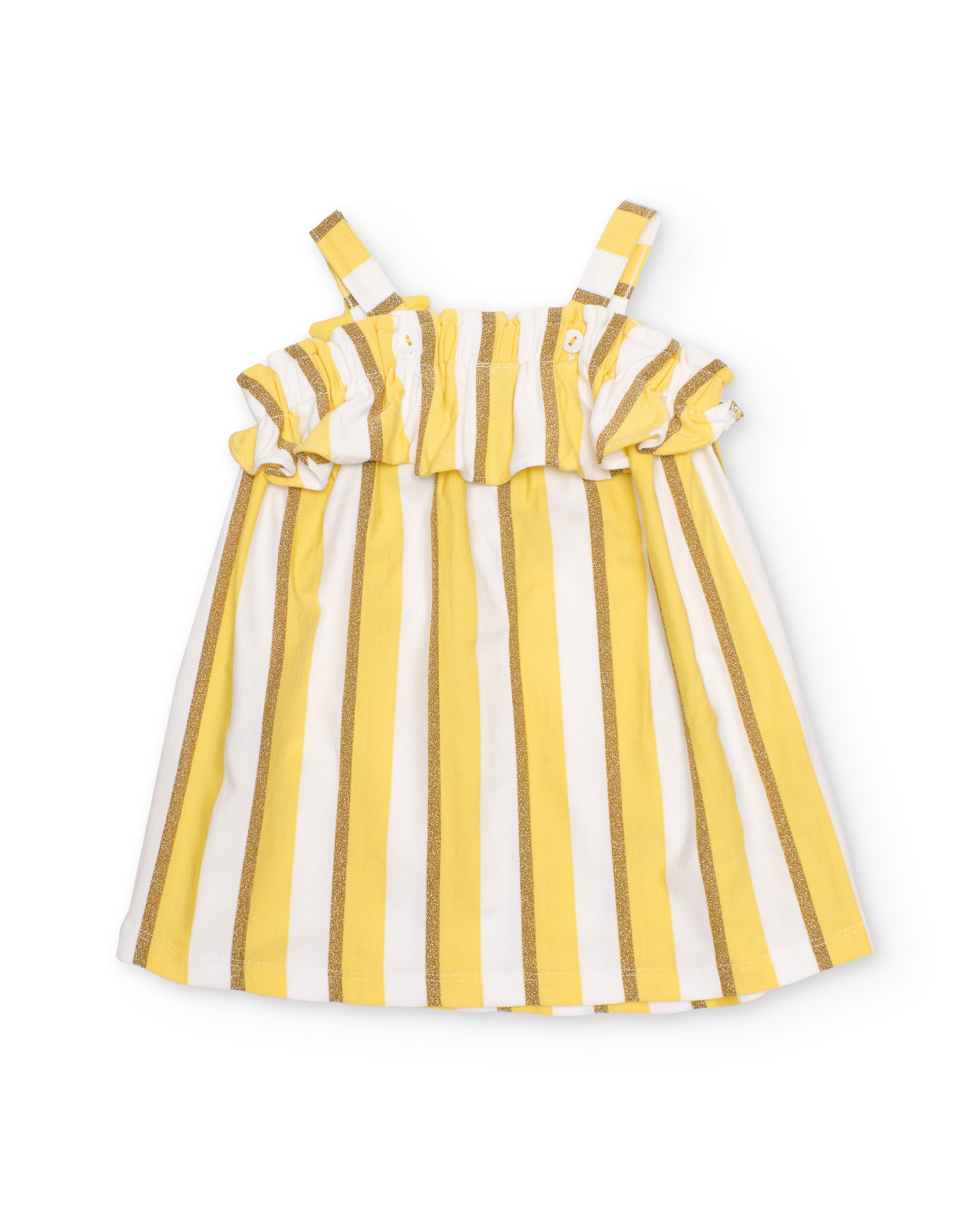 Vestido de niña de punto con aplique floral