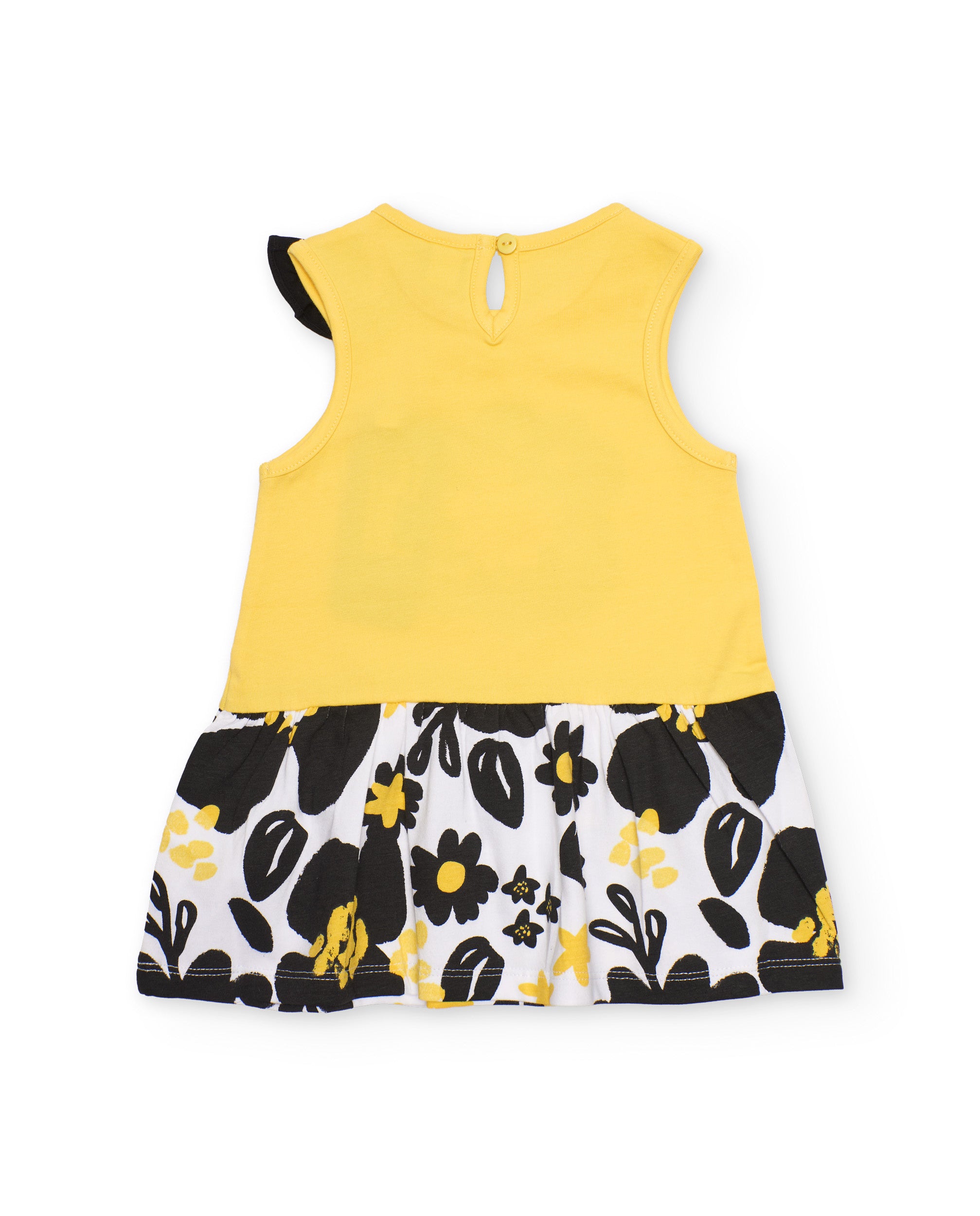 Vestido de niña de punto con detalle en hombro
