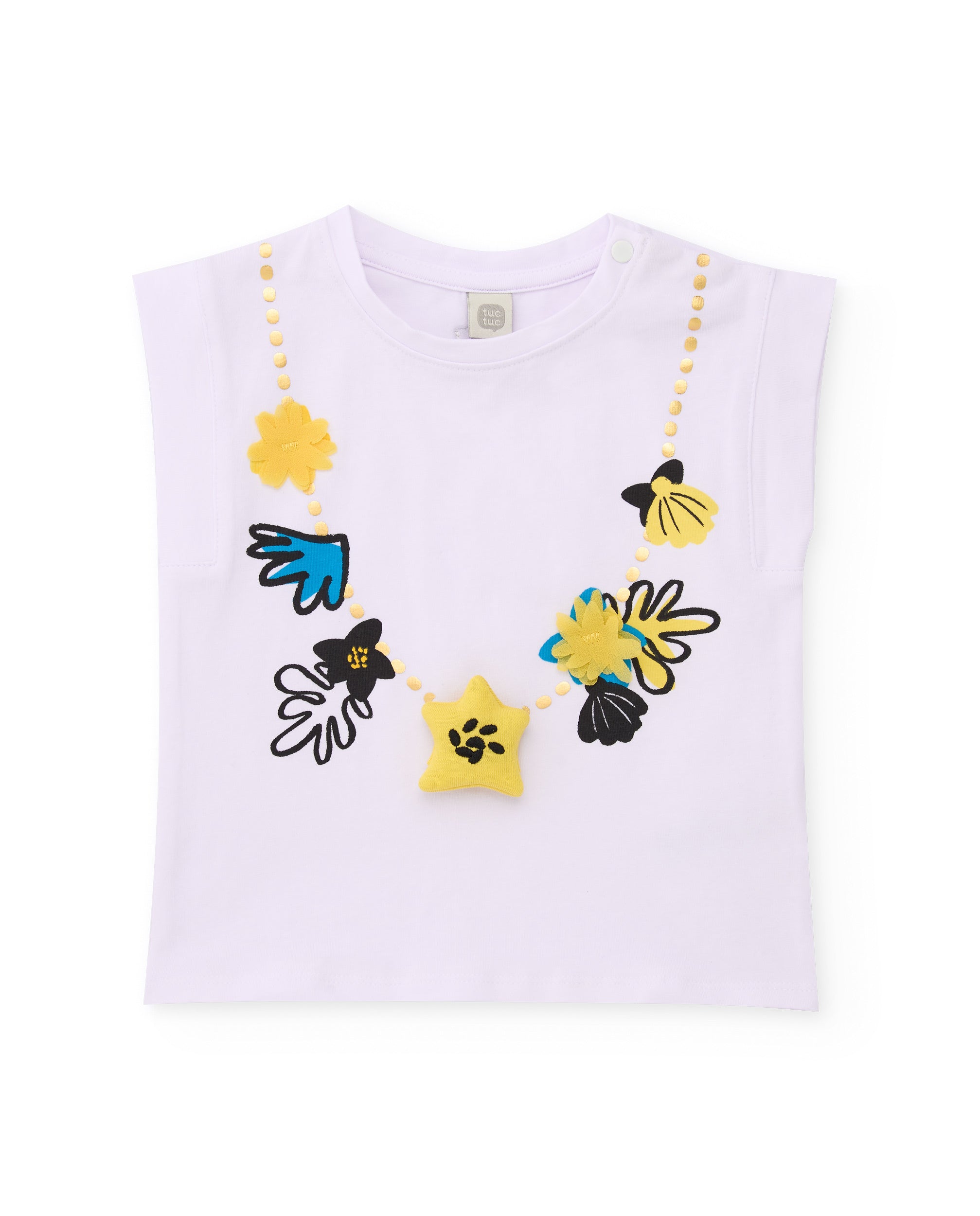 Camiseta de niña de punto sin mangas