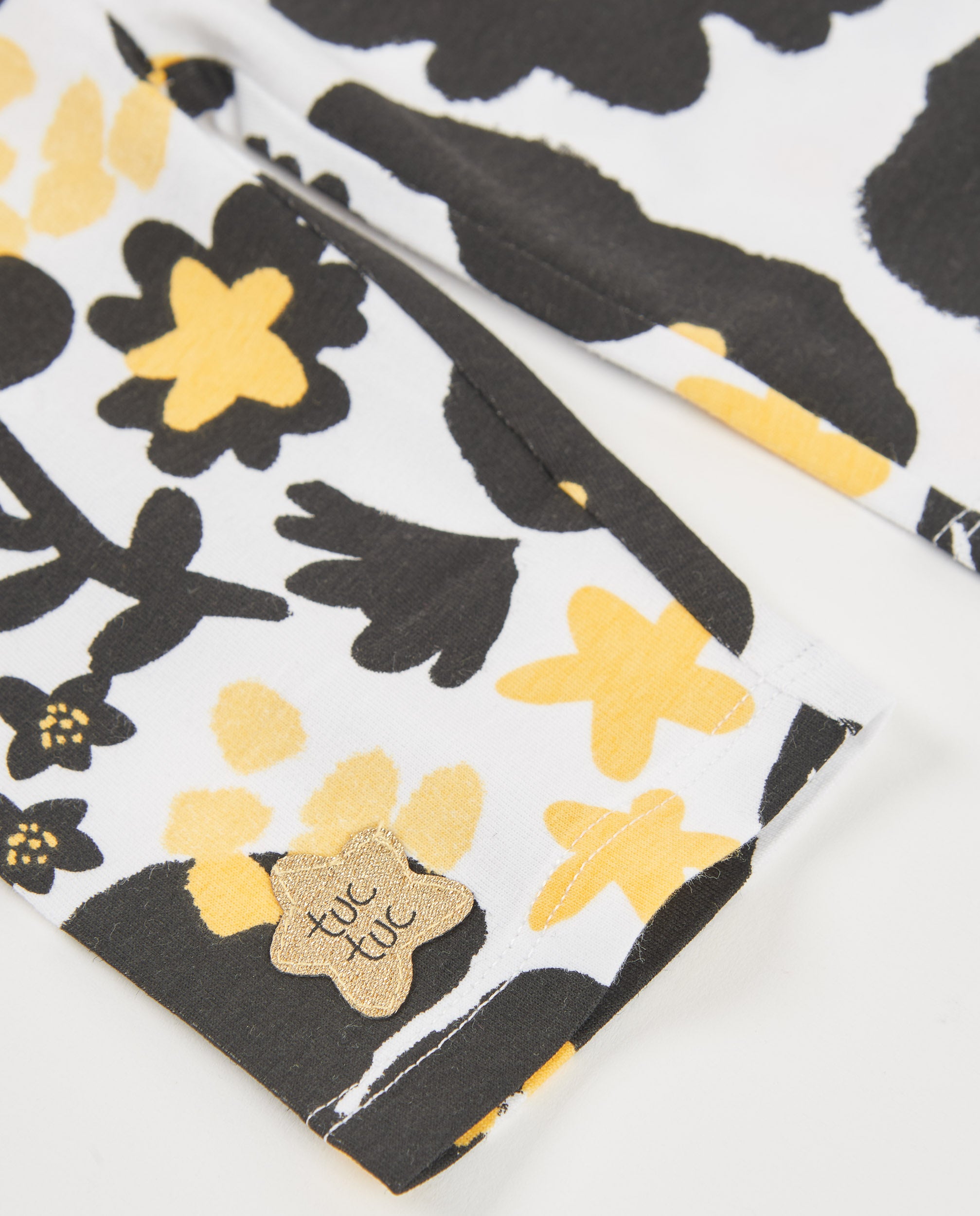 Leggings de niña de punto con estampado integral