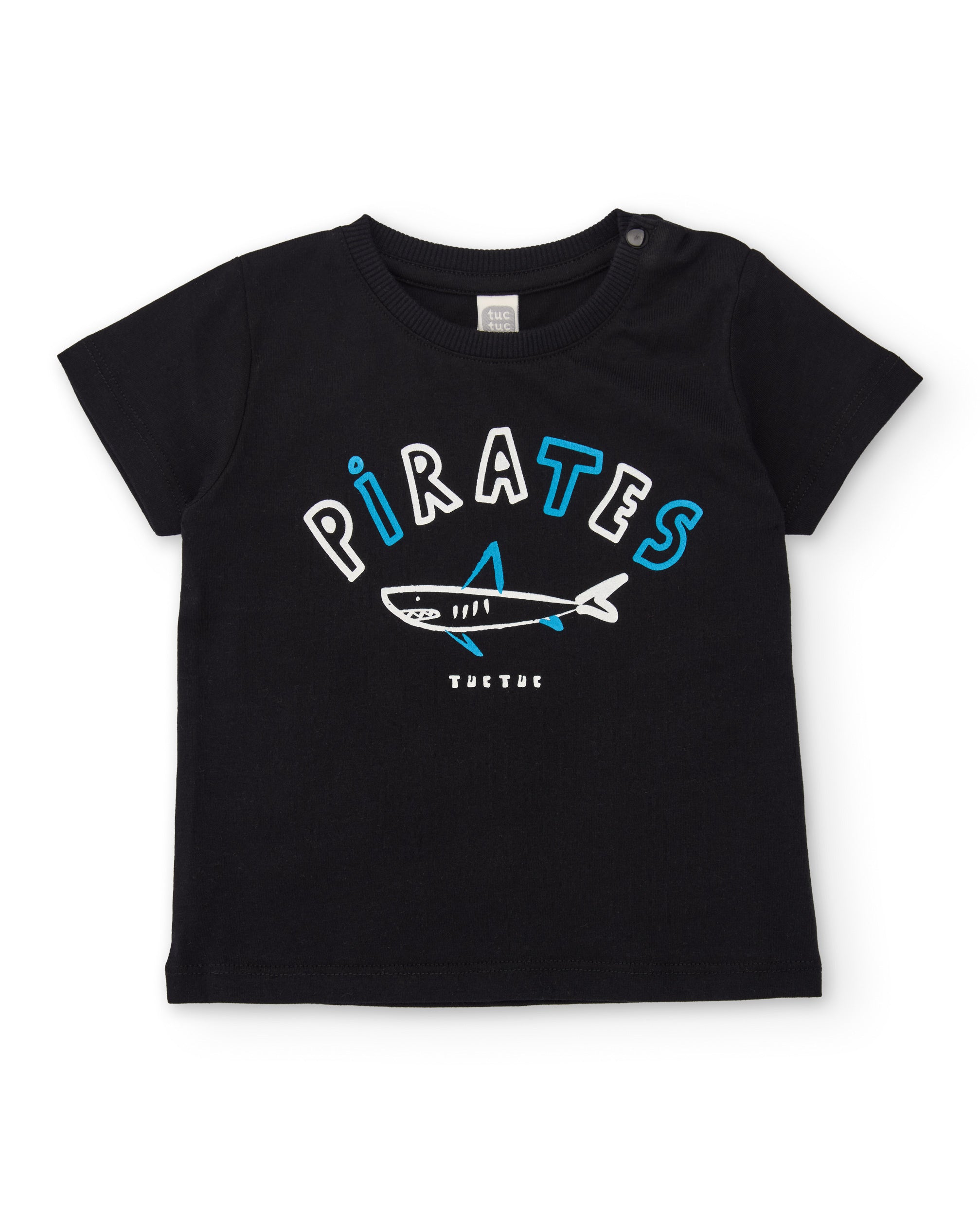 Camiseta de niño de punto con estampado de tiburón