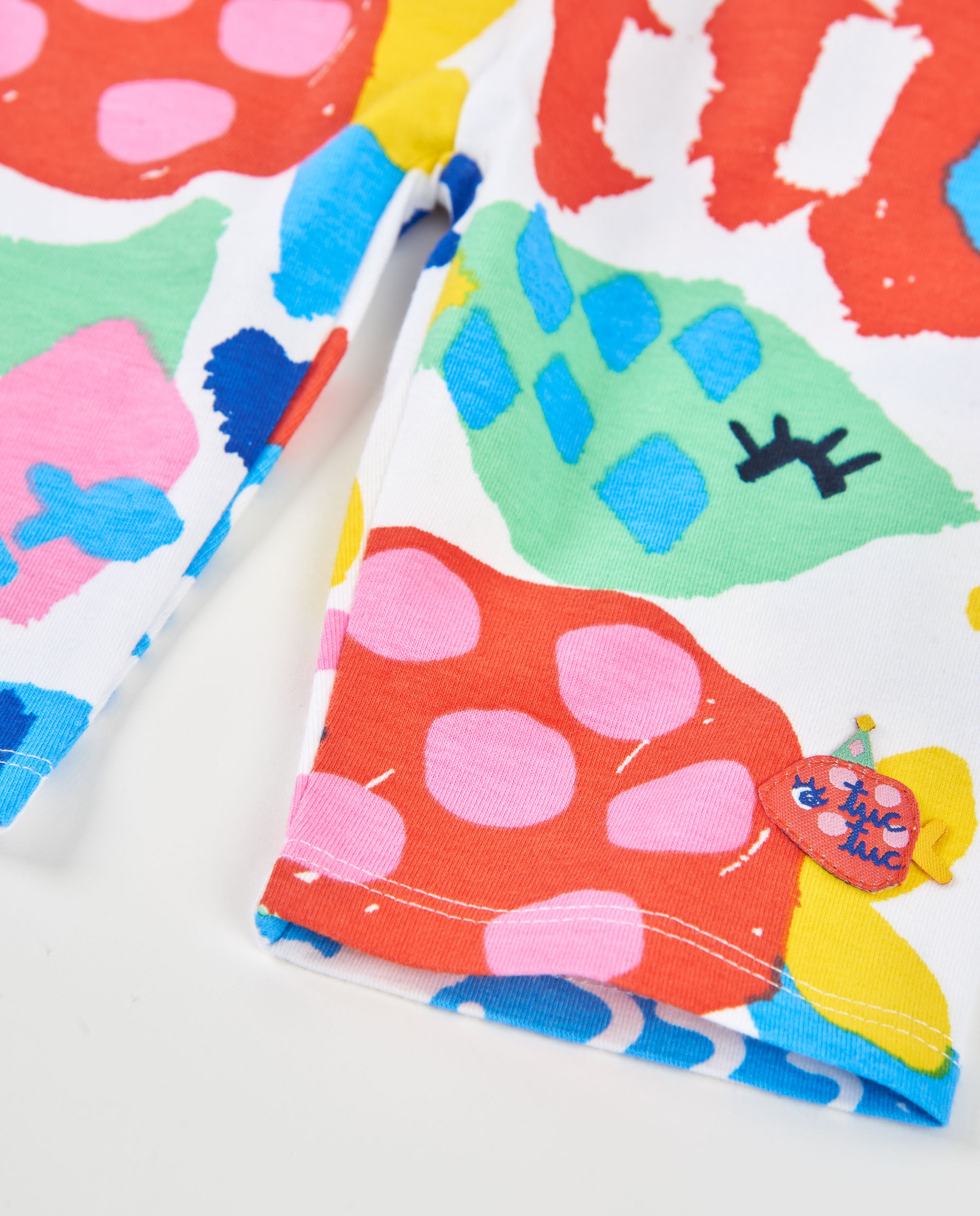 Leggings de niña de punto y estampado marino