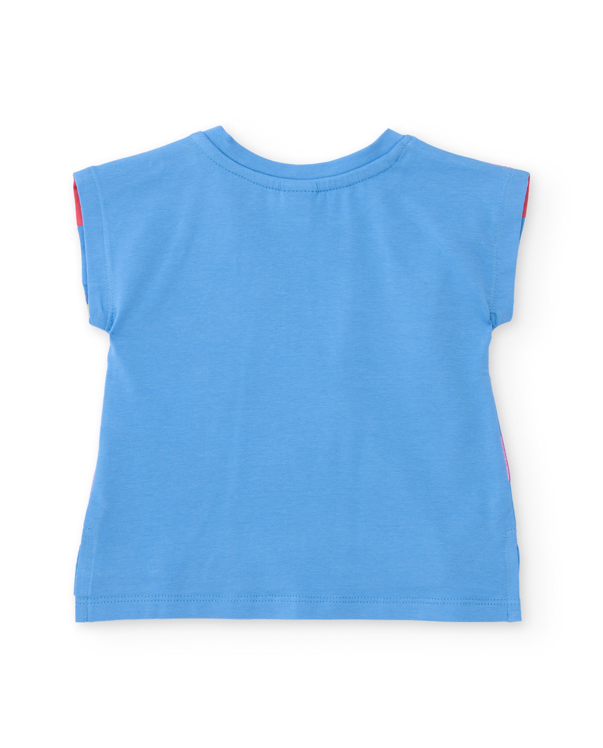 Camiseta de niña de punto y gran estampado frontal