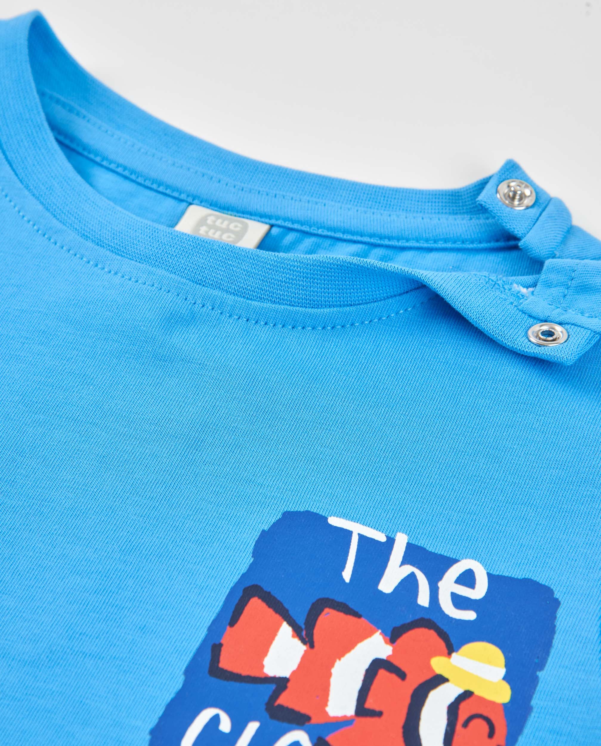Camiseta de niño de punto con gráfico de pez payaso