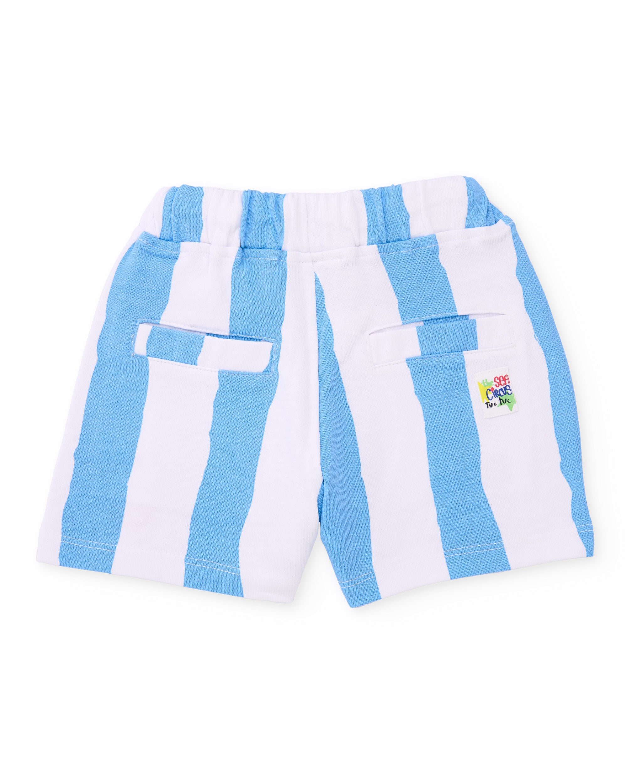 Bermuda de niño de punto y bordado decorativo