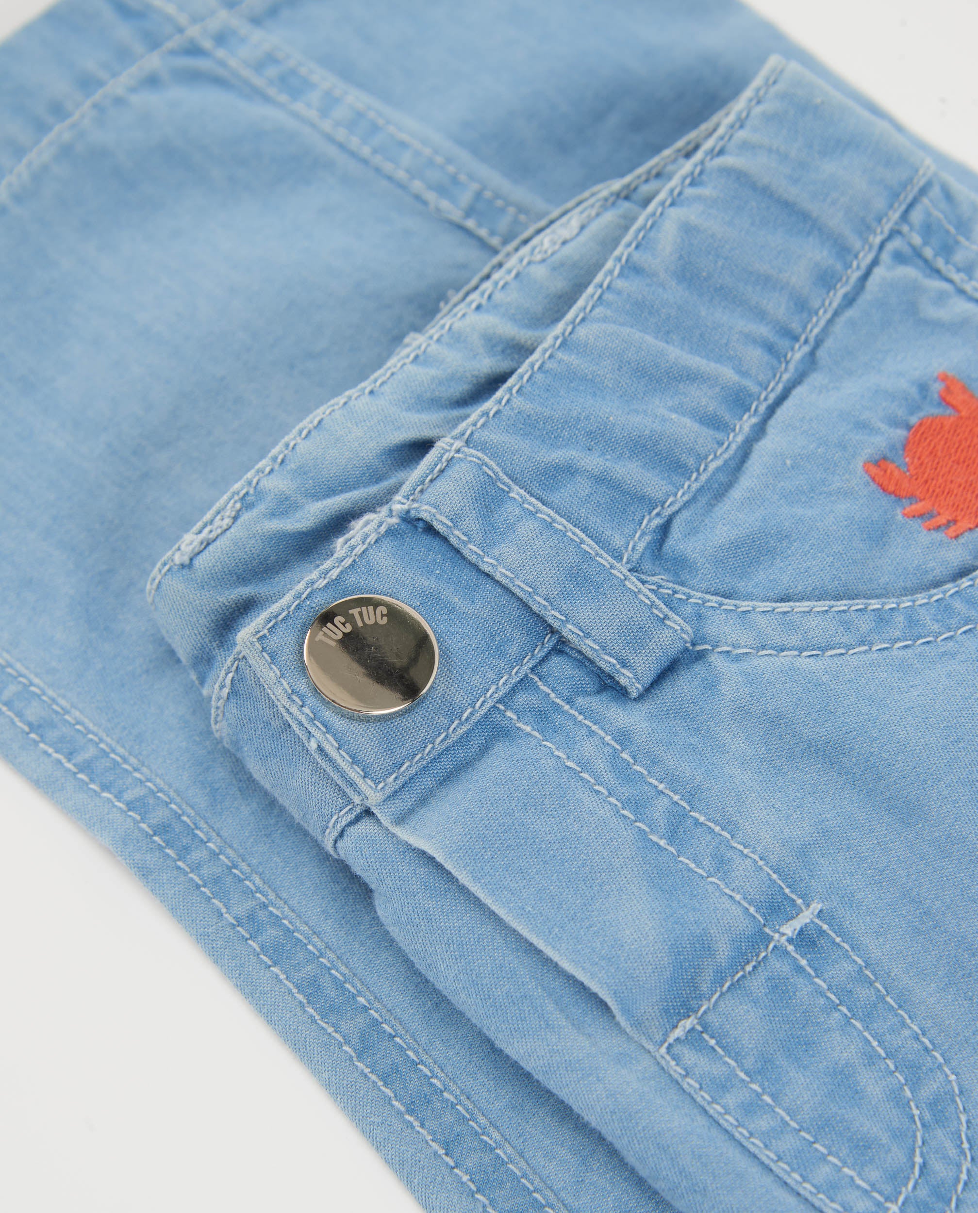 Pantalones de niño de plana y denim suave